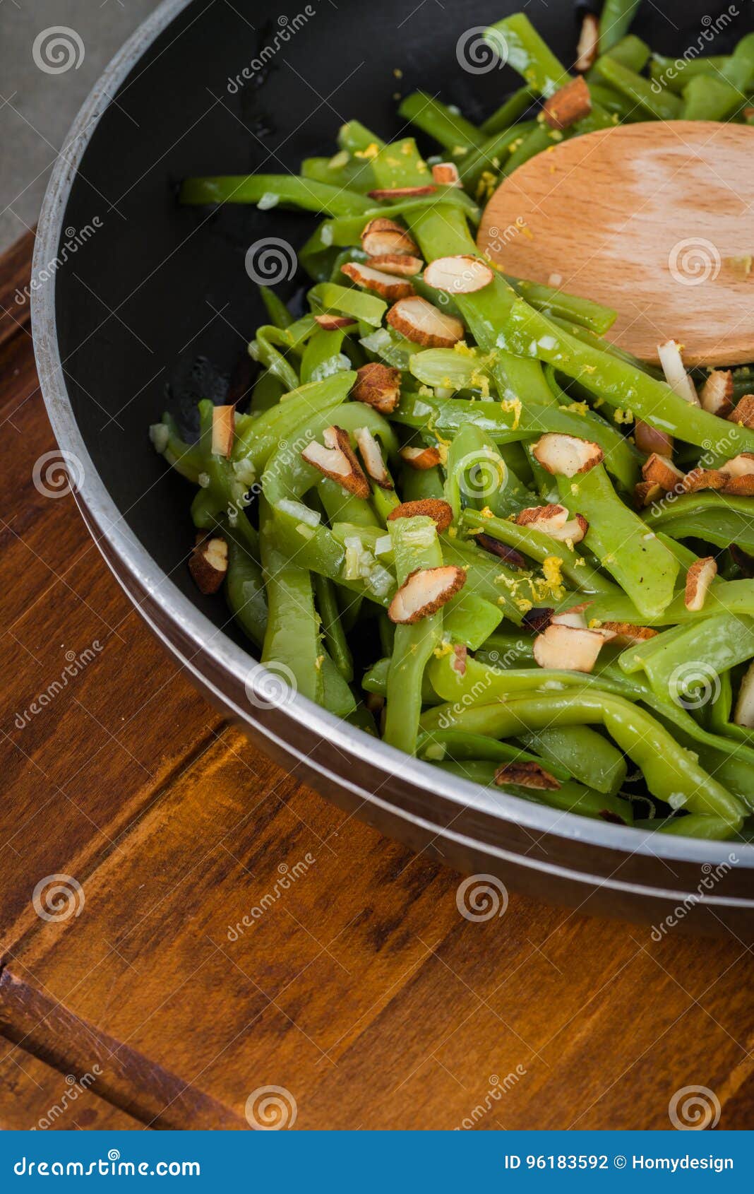 Green Beans with Roasted Almonds Stock Photo Image of appetizer