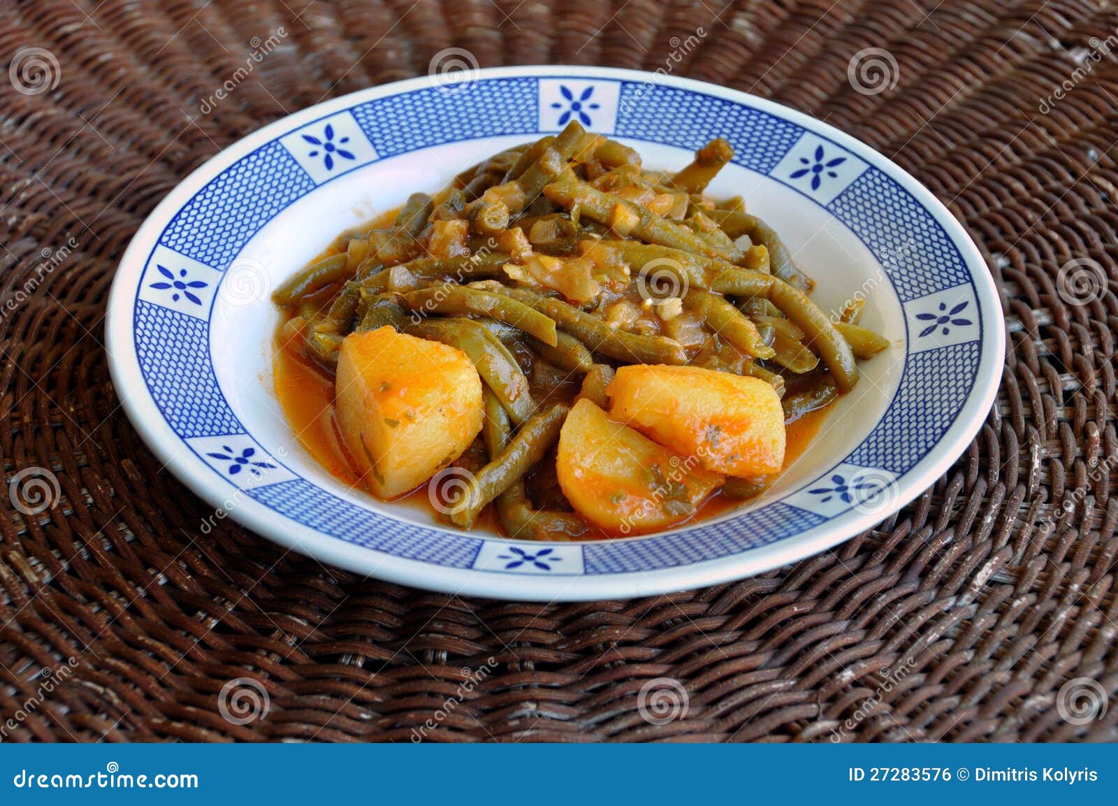 Green Beans with Tomato Sauce Stock Photo Image of sauce, plate 27283576