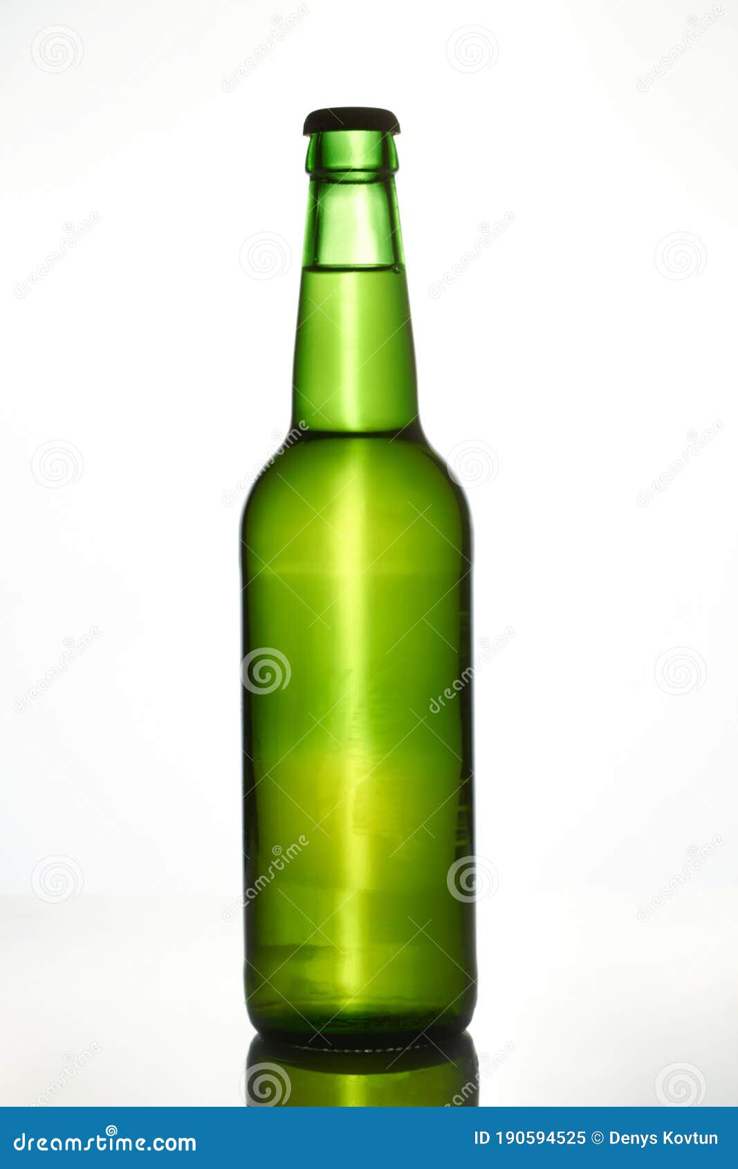 Green beer bottle. stock image. Image of beverage, glass 190594525