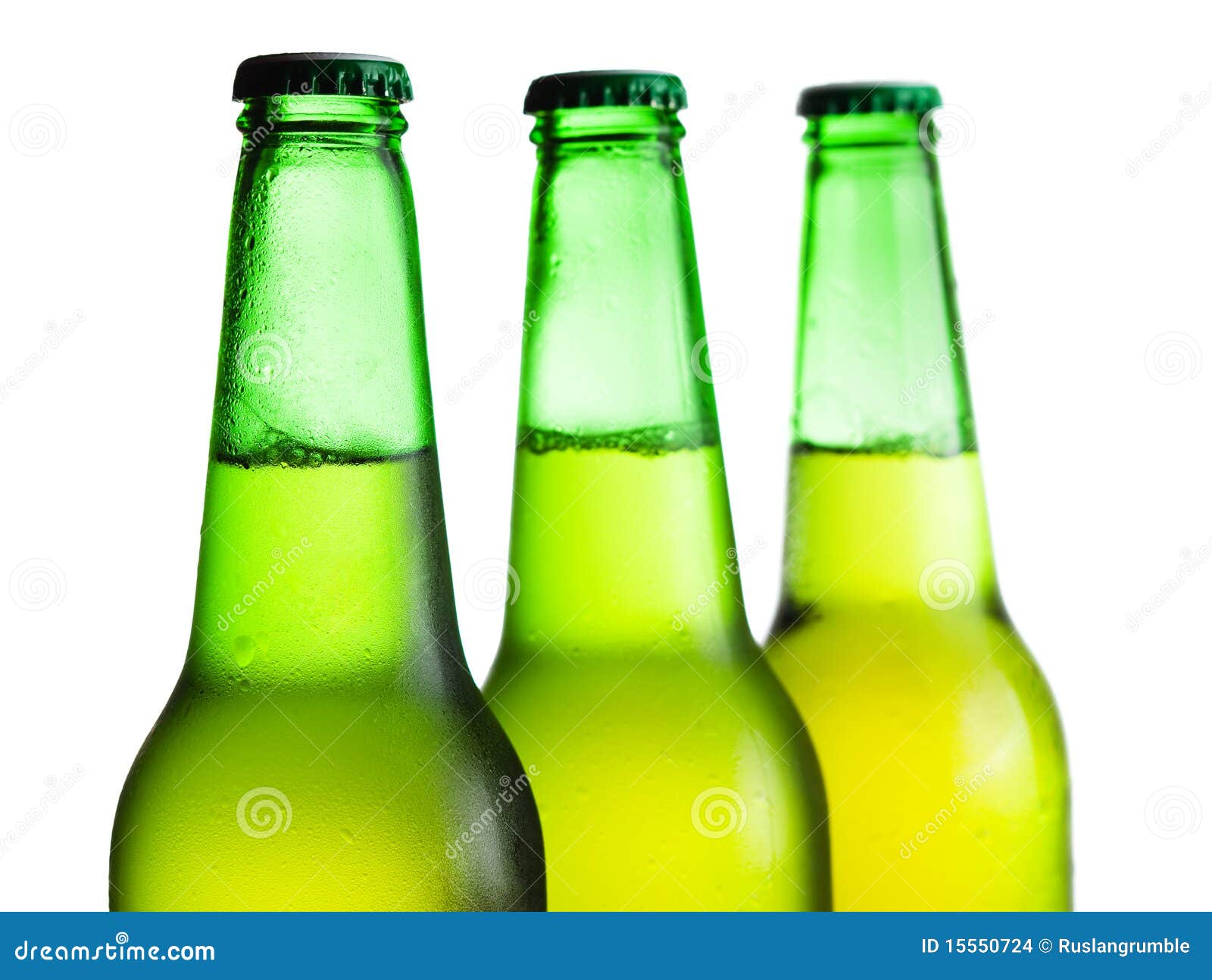 Green Beer Bottles Isolated Stock Photo Image of clear, bubble 15550724
