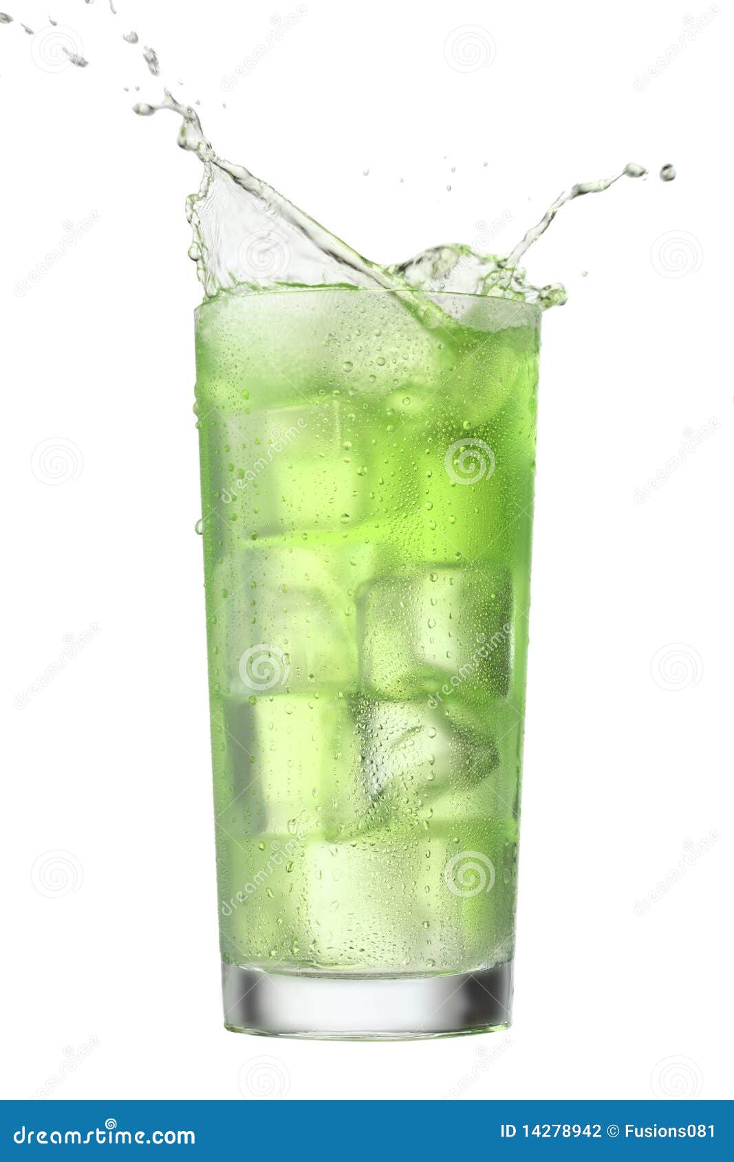Green Beverage Splash Isolated Stock Photography Image 14278942