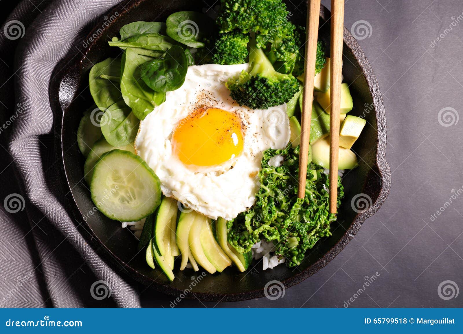 Green bibimbap stock photo. Image of fried, healthy, cooking 65799518