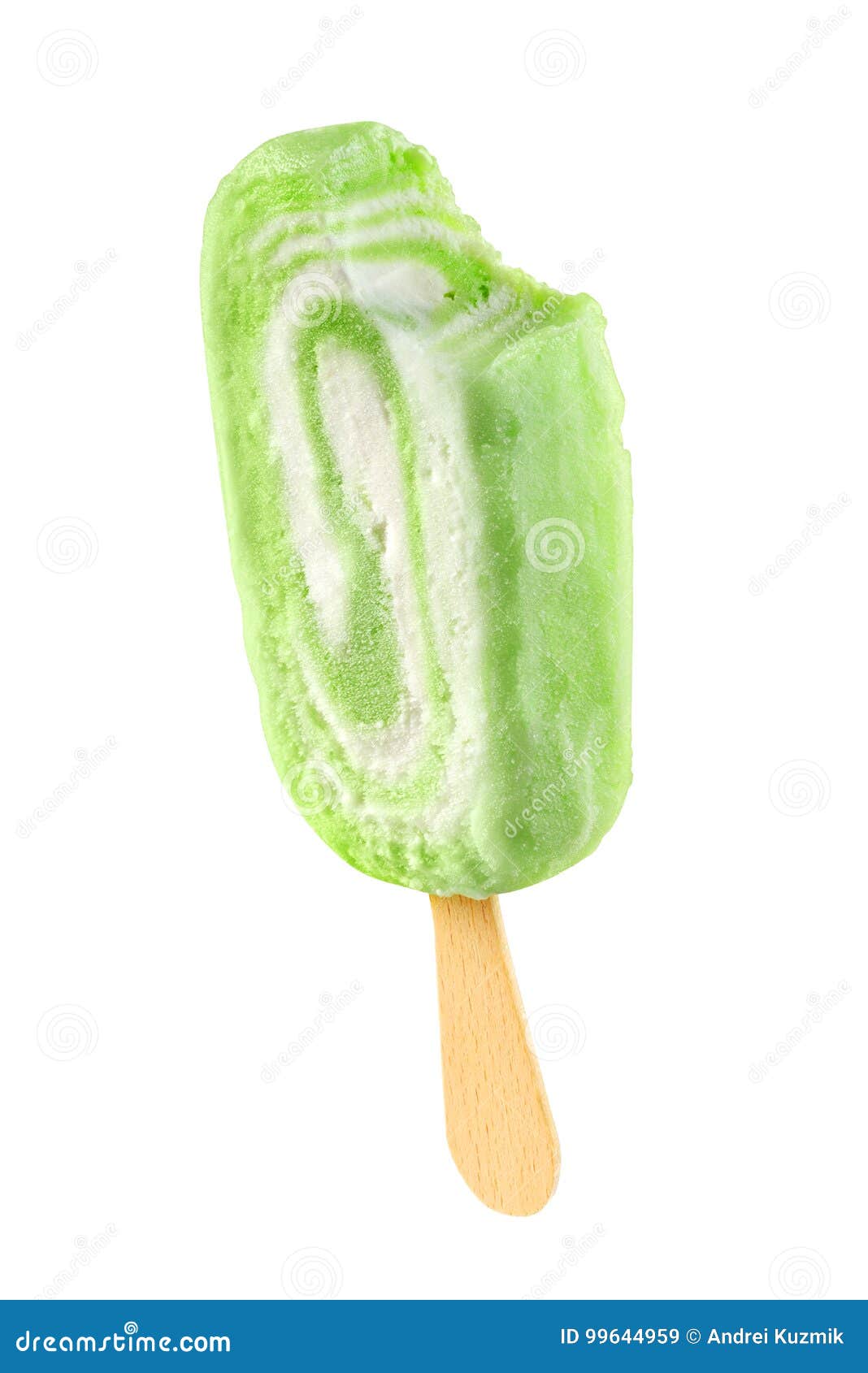 Green popsicle isolated stock image. Image of popsicle 99644959