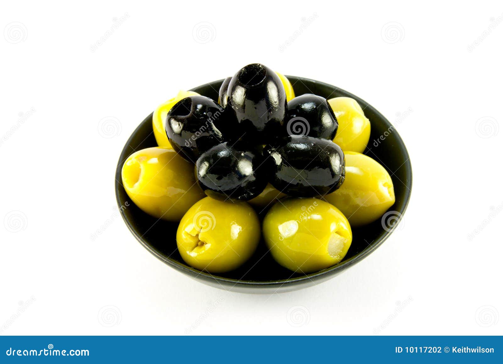 Green and Black Olives in a Bowl Stock Photo Image of ingredient