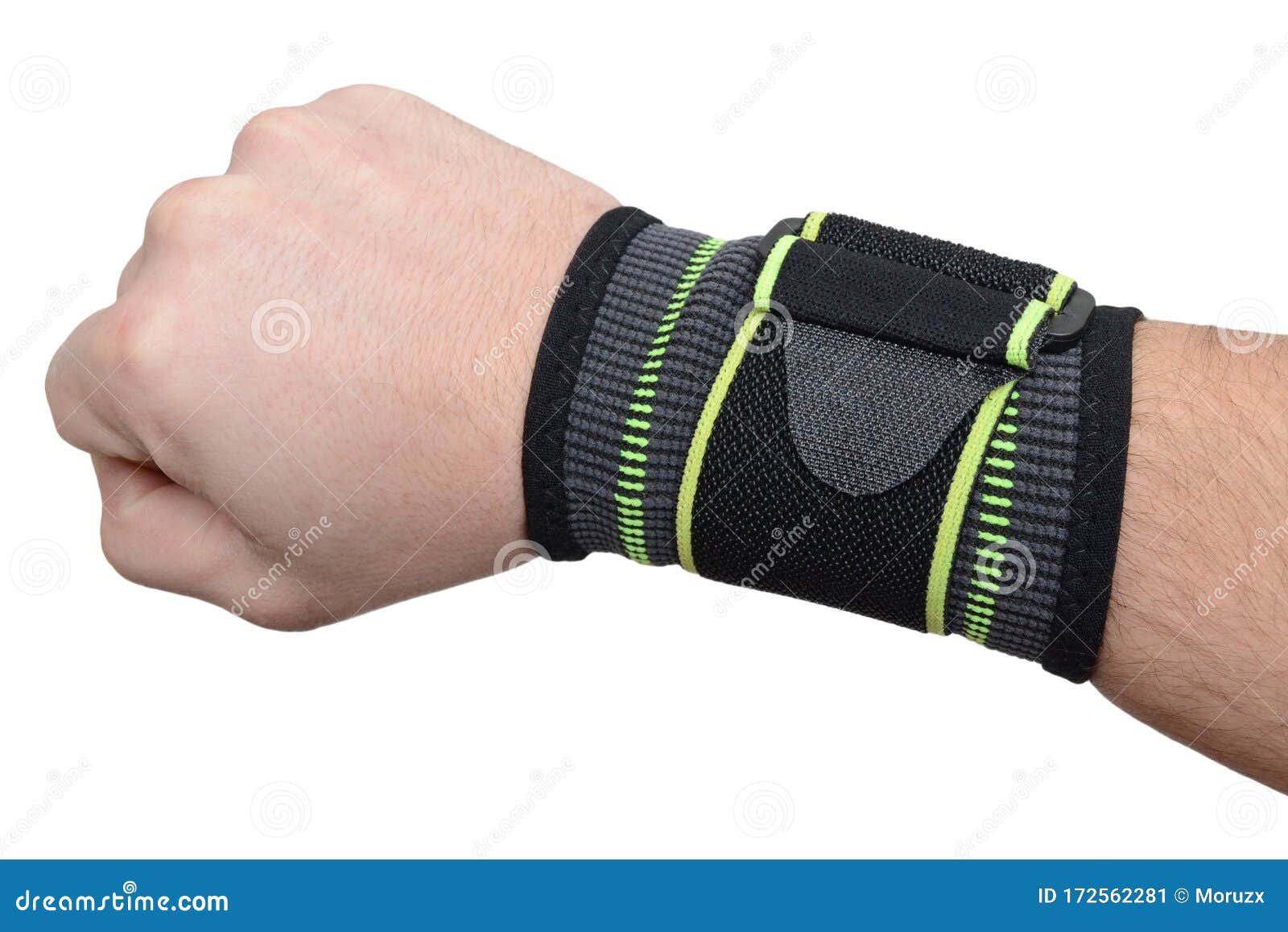 Wrist Compression Support, for Wrist Injury, Pain. Stock Image Image of elastica, black 172562281