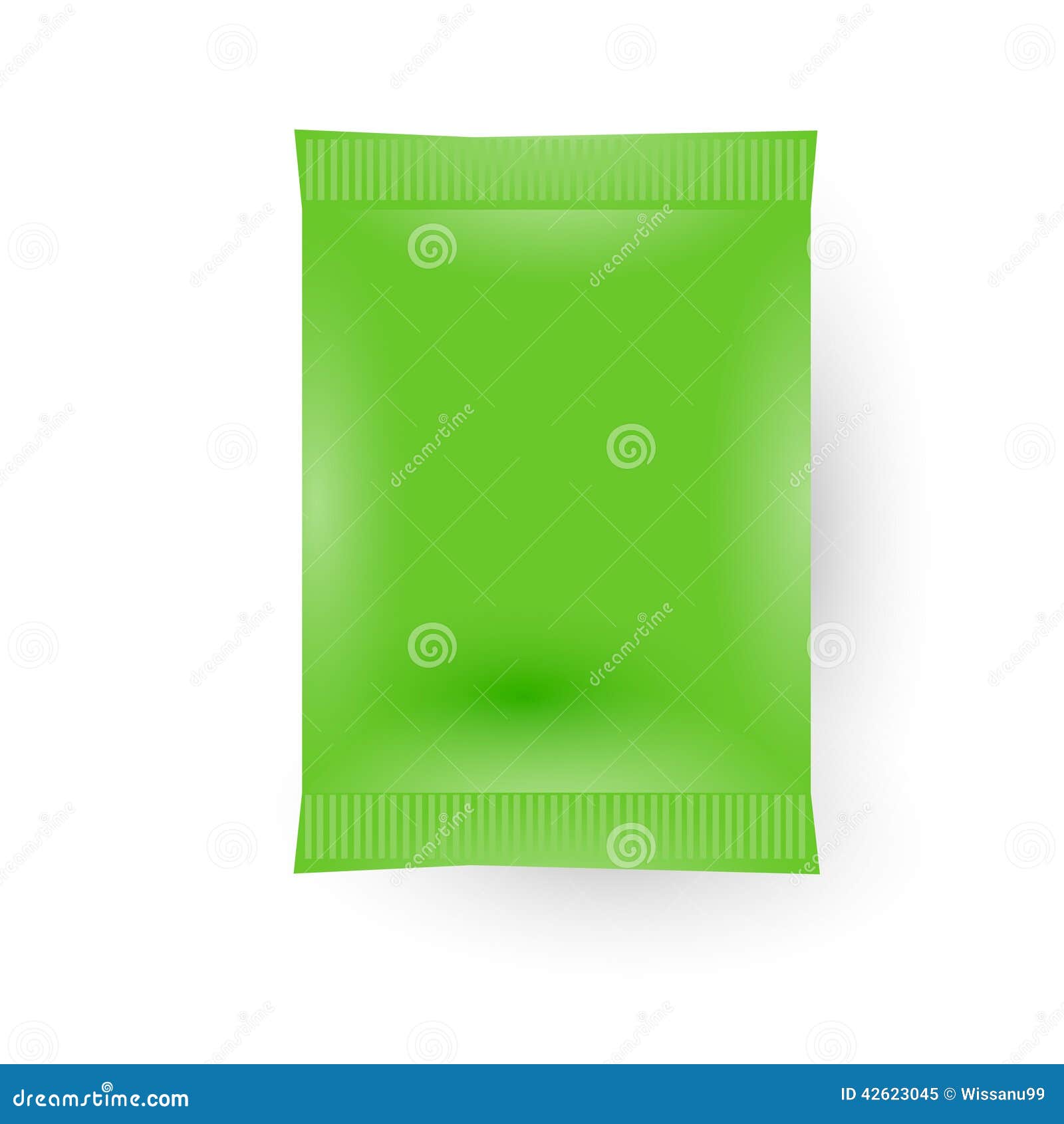 Green Blank Sachet Bag Packaging Stock Vector Illustration of biscuit