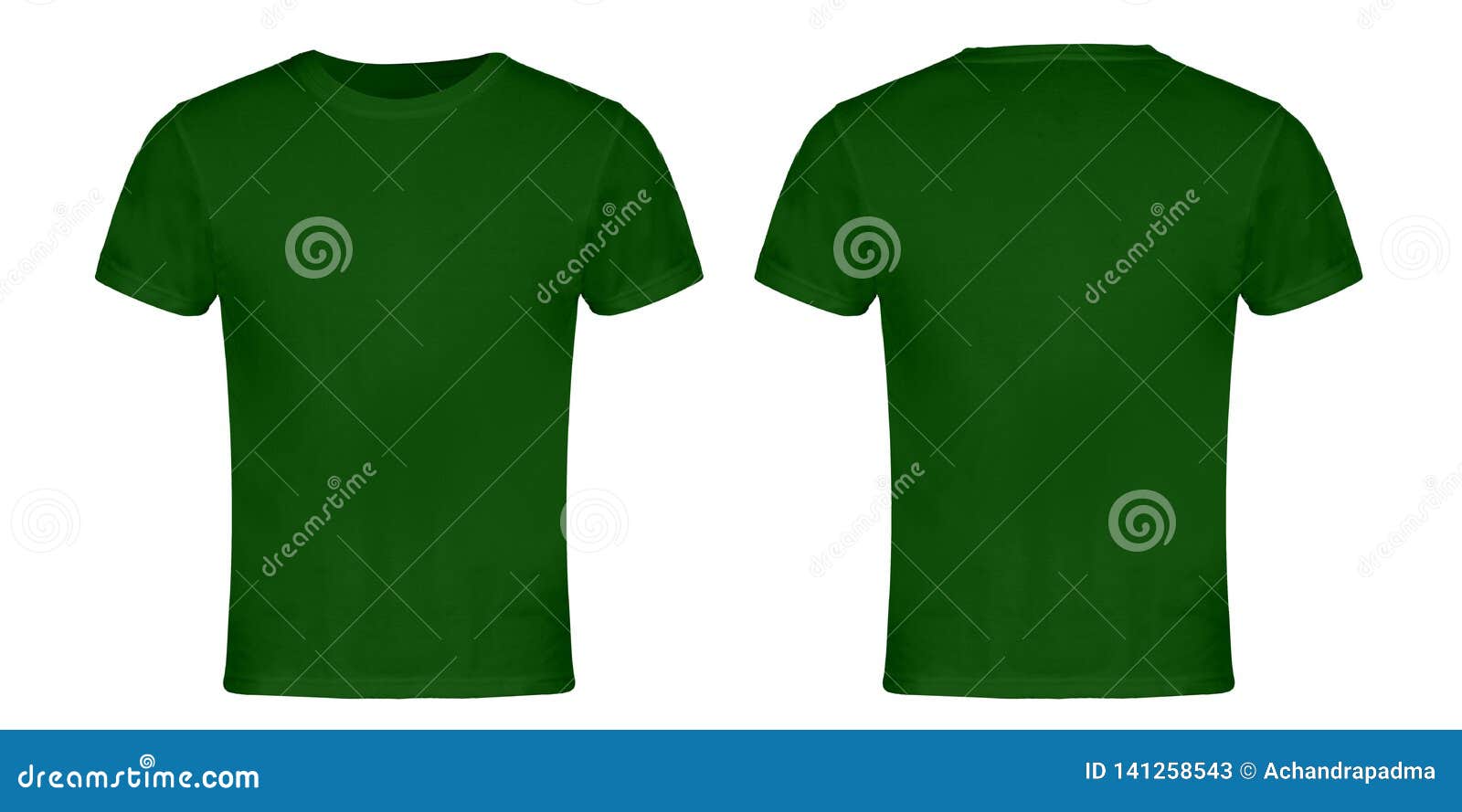 Green Blank T-shirt Front And Back Royalty-Free Stock Photo ...