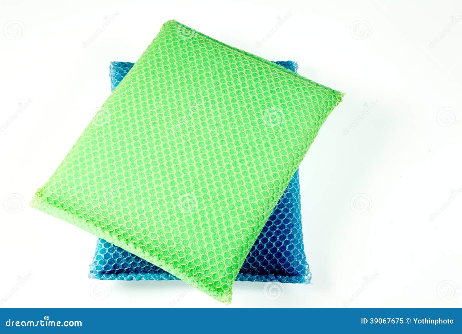 Green and Blue Dish Washing Sponge Stock Image Image of hygiene