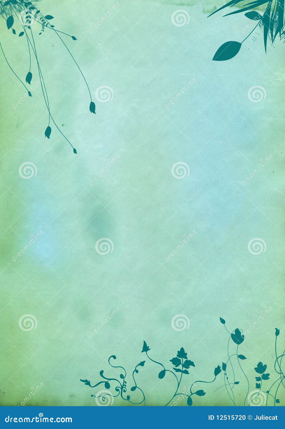 Green Blue Floral Background Stock Illustration Illustration of