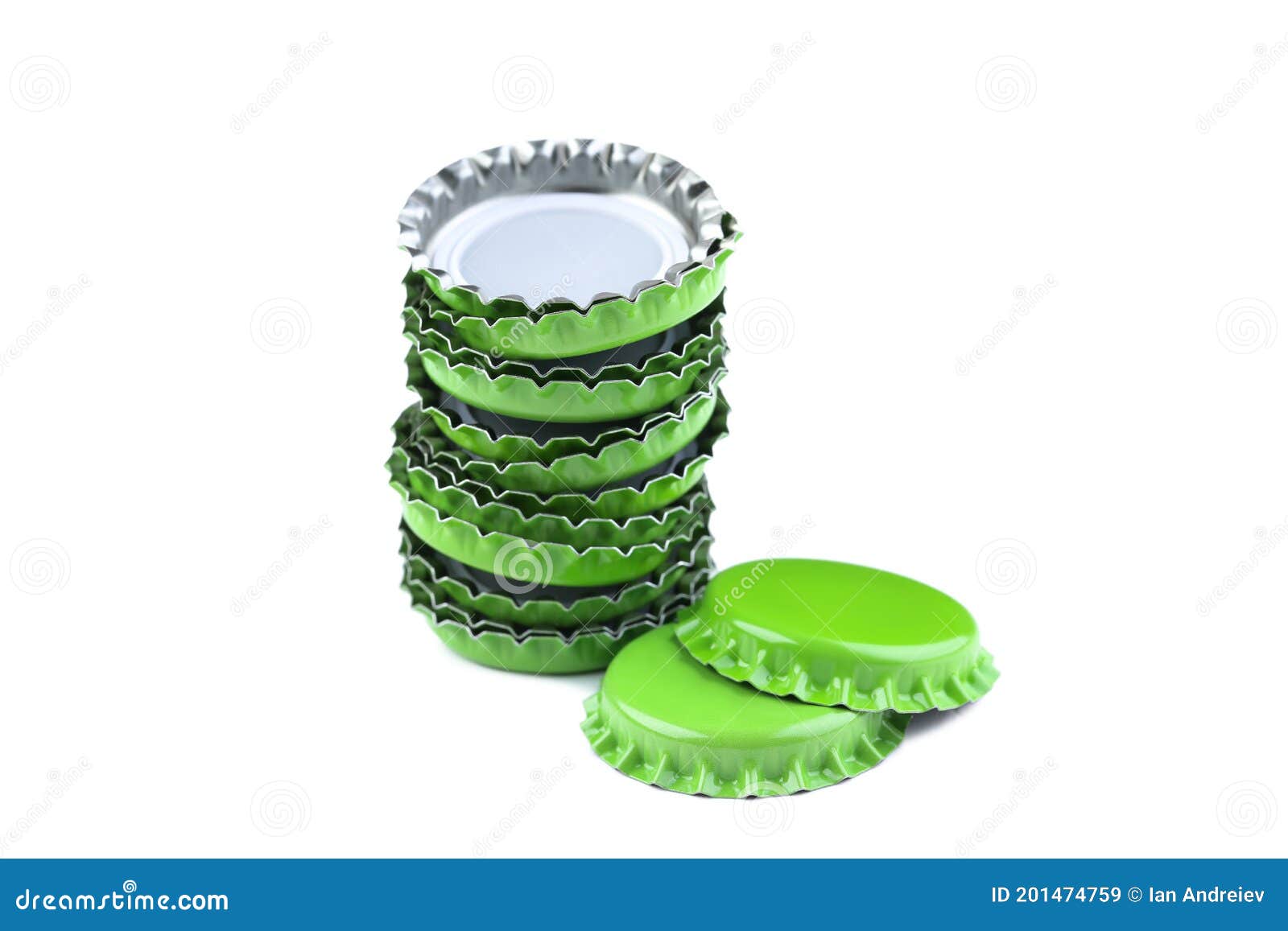 Green bottle caps stock image. Image of circle, clean 201474759