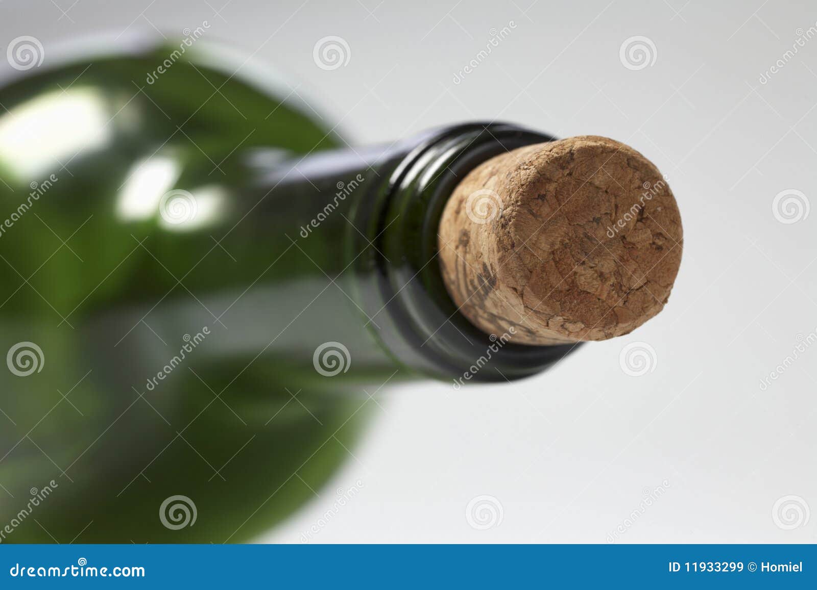 Green bottle with a cork stock image. Image of wine, white 11933299