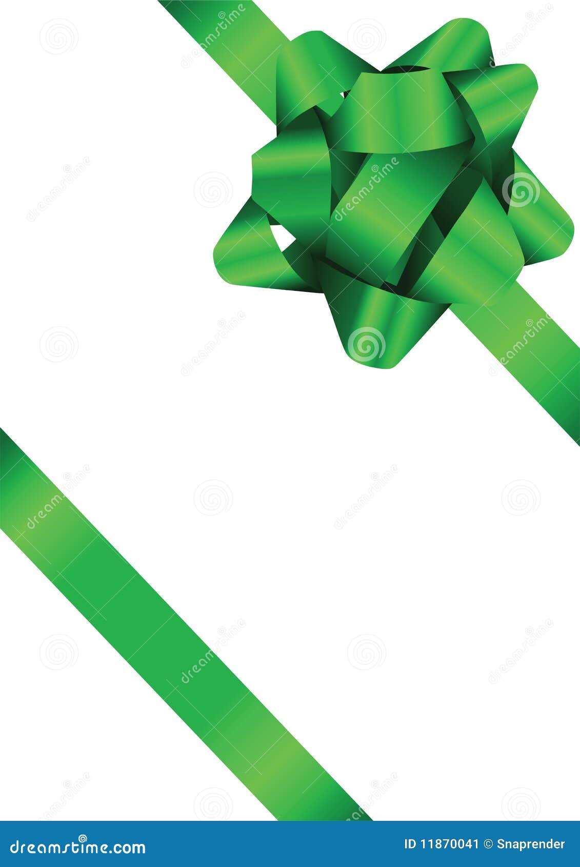 Green Bow Illustration stock vector. Illustration of shiny - 11870041