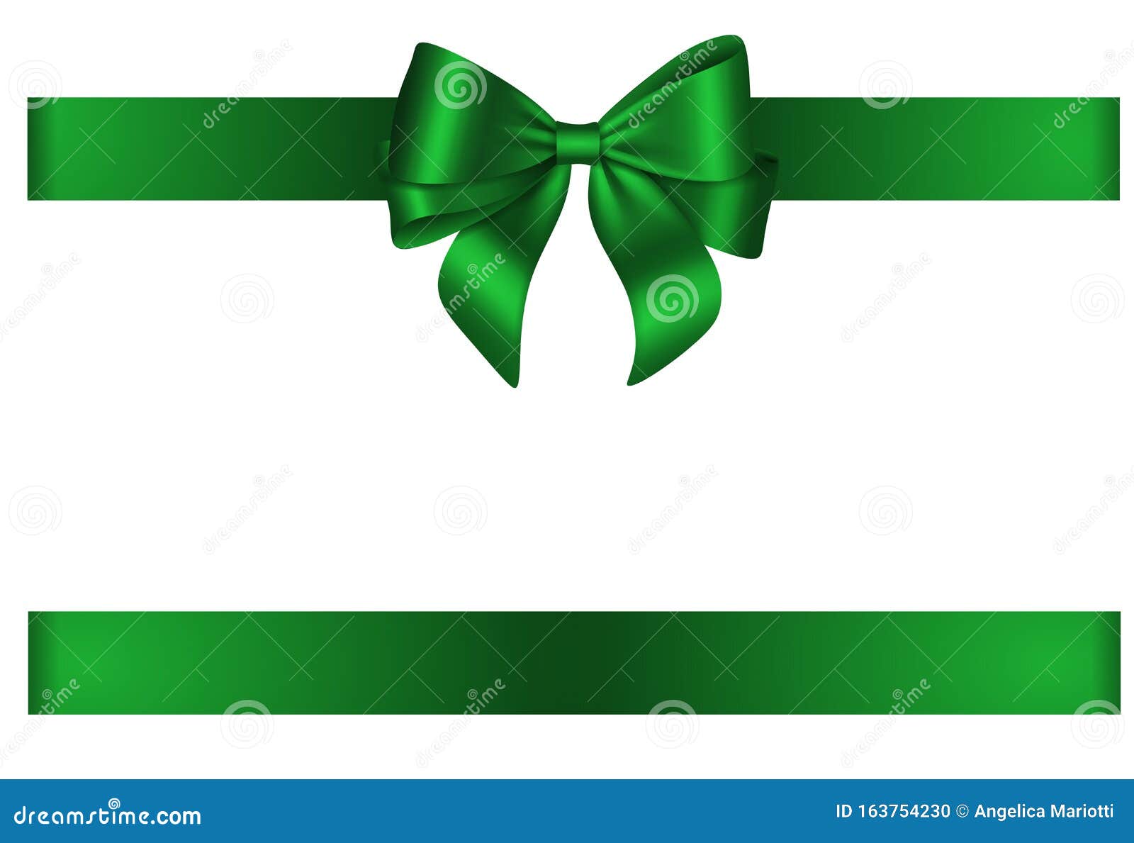 Green Ribbon Christmas Tree Vector for Free Download