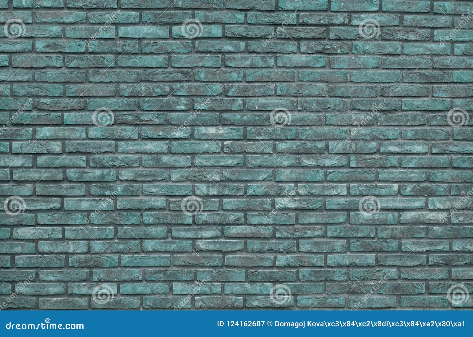 Green Brick Wall Background, Wallpaper. Green Bricks Pattern, Texture