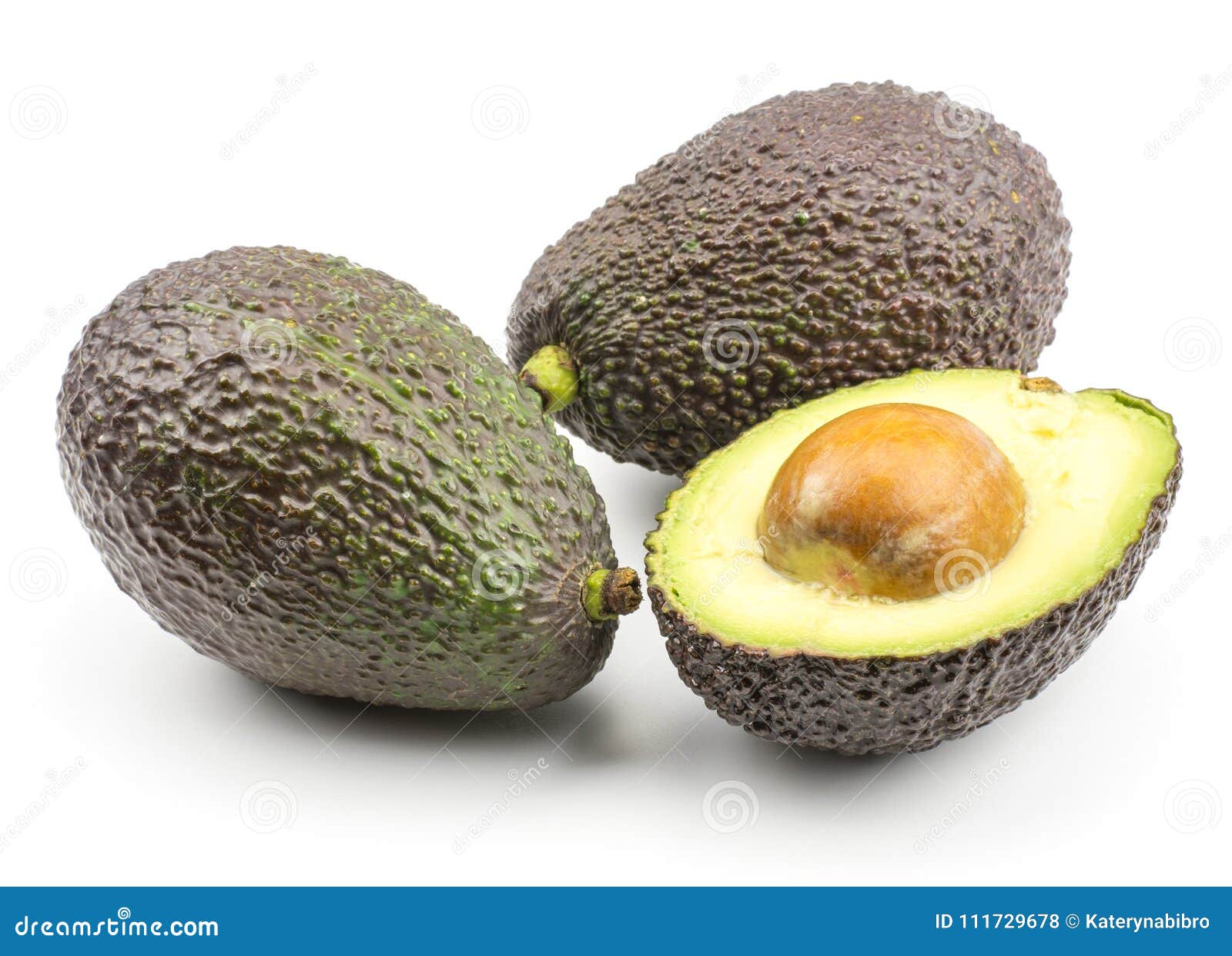 fresh raw avocado  on white