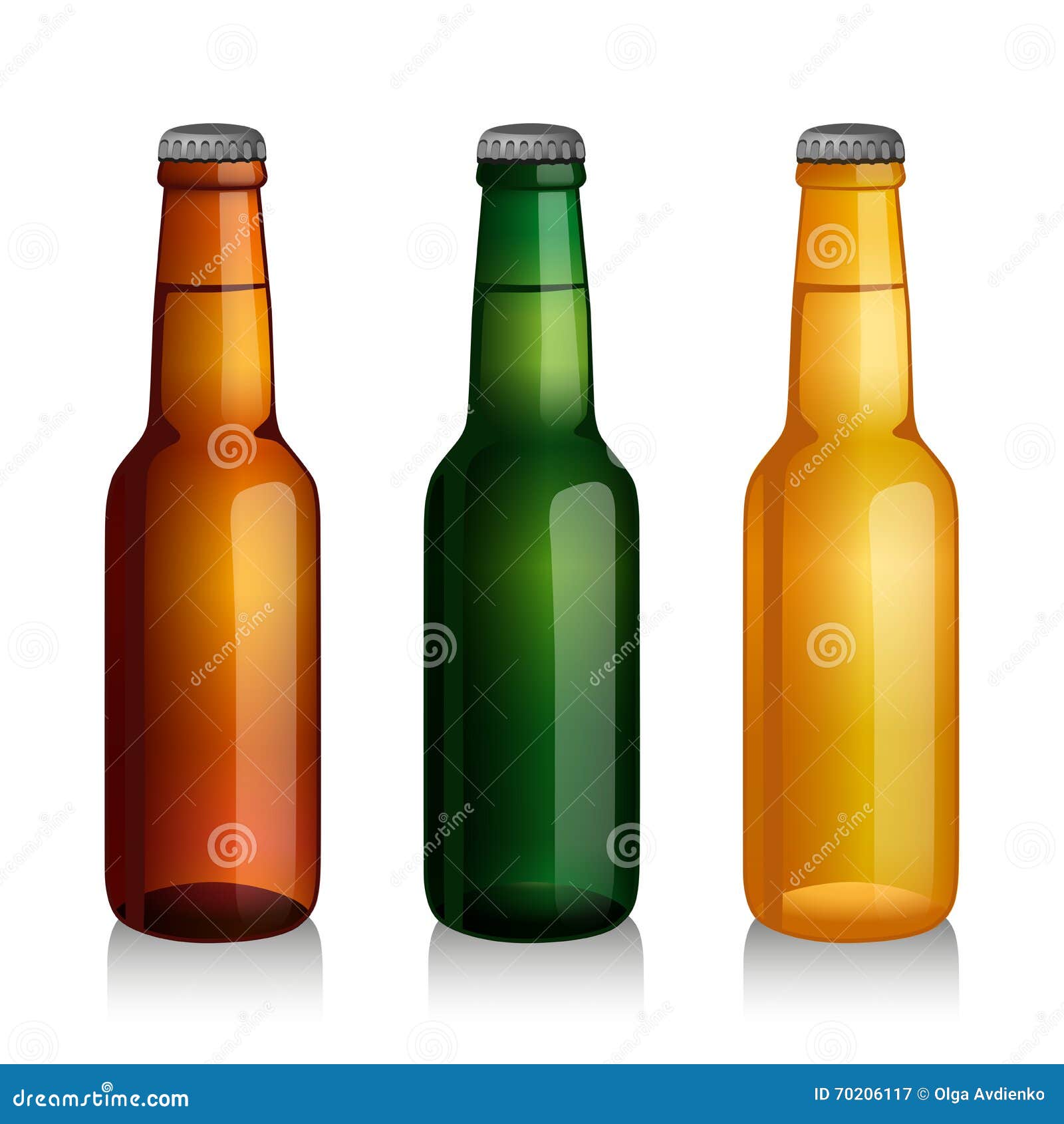 Green and Brown Beer Bottles. Stock Illustration Illustration of drunk, concept 70206117