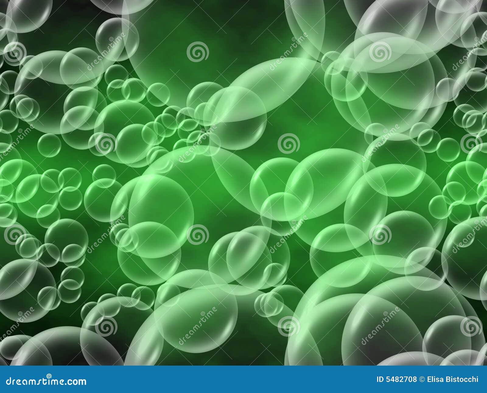 Green bubbles background stock illustration. Illustration of green