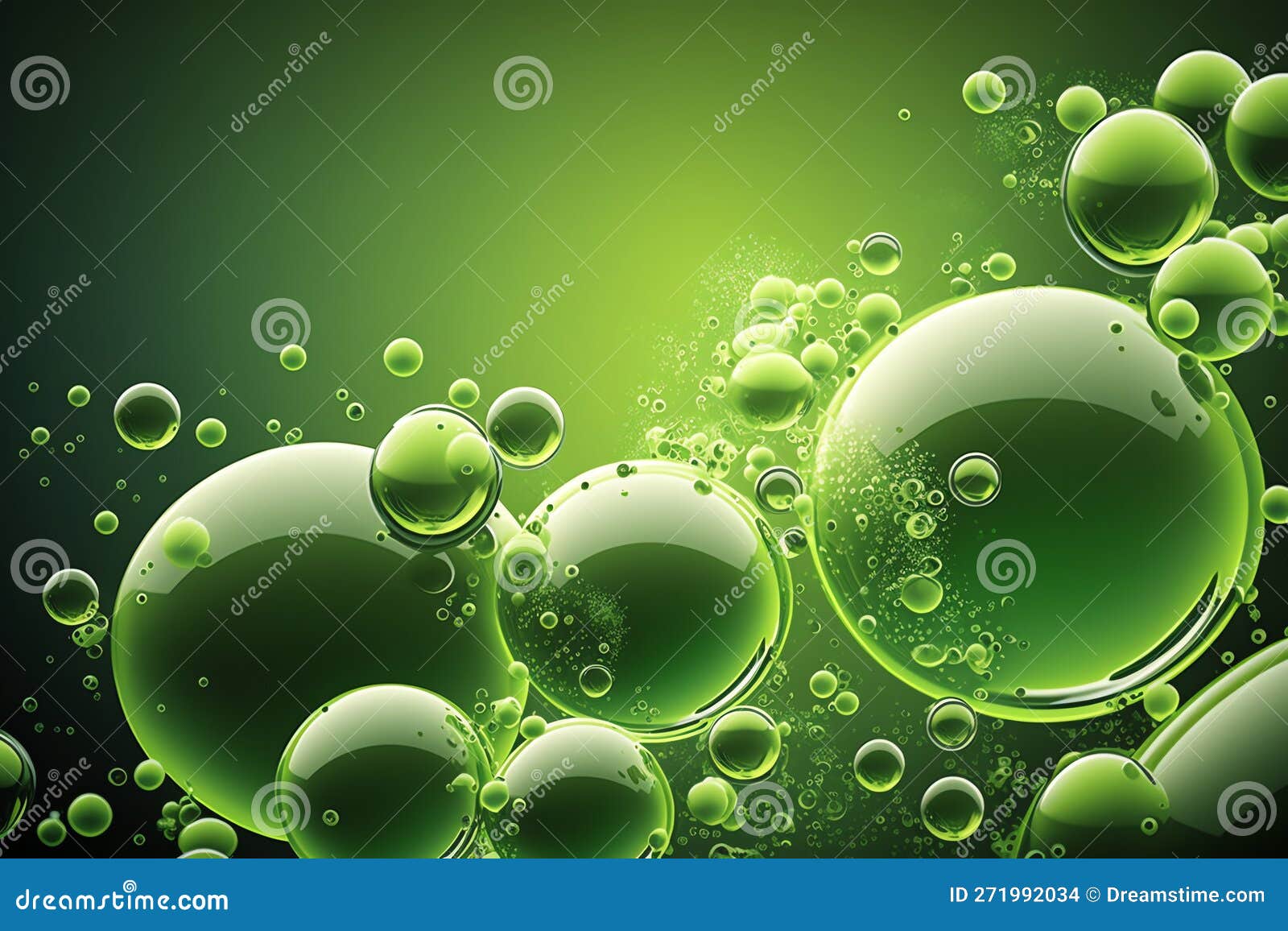 Green Bubbles Background. Color Bubbles. Bubble Background. Generative
