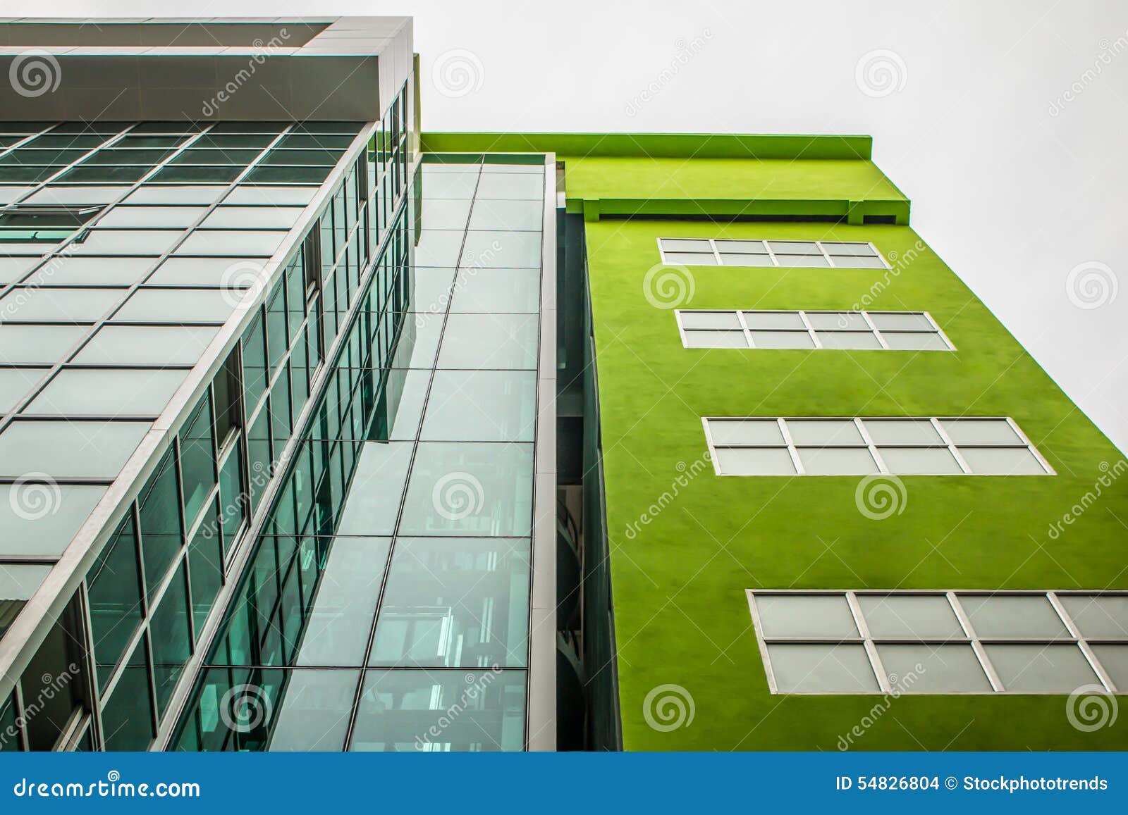 Green building stock photo. Image of reflection, architecture 54826804