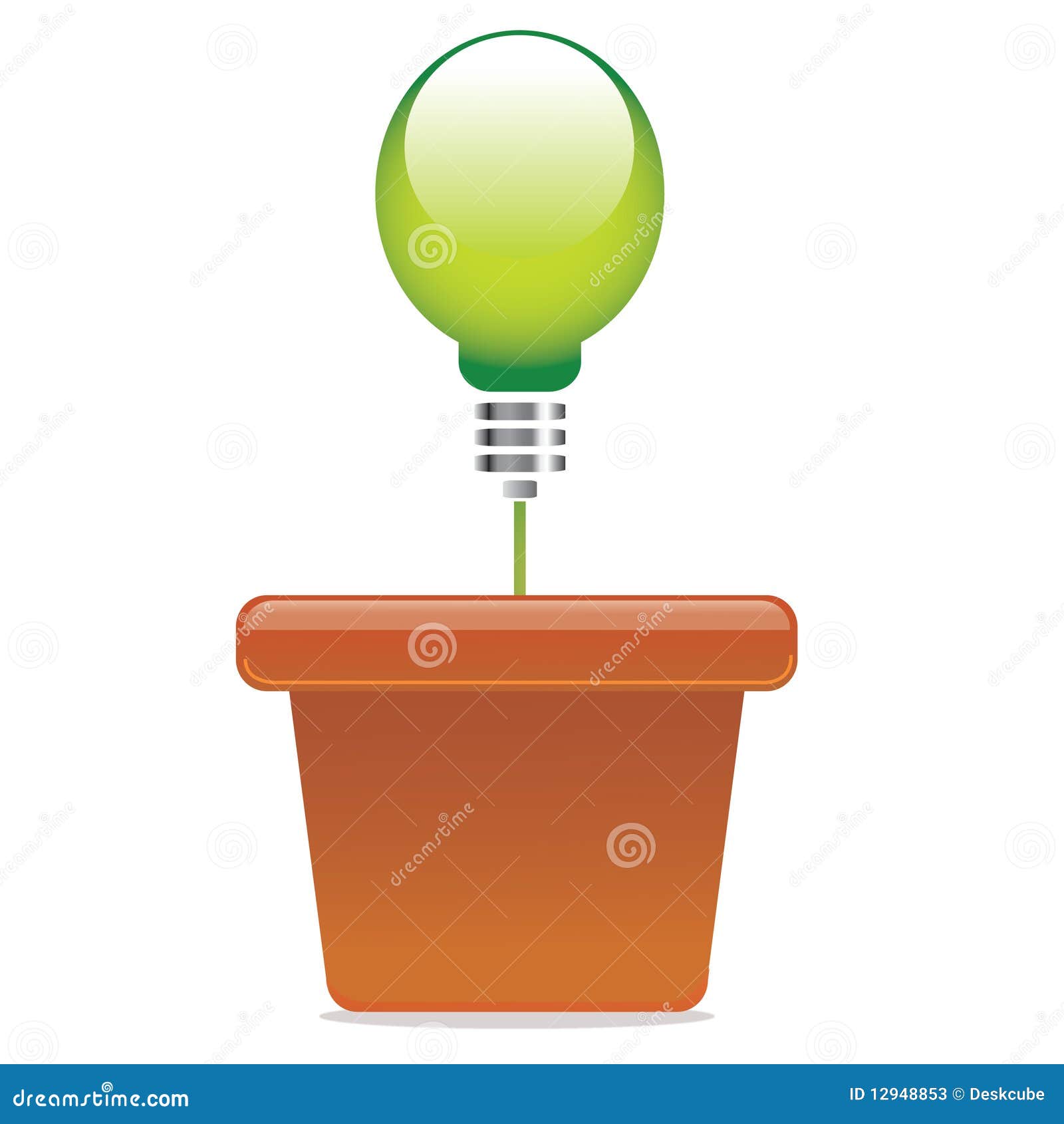 Green bulb stock vector. Illustration of consumption 12948853