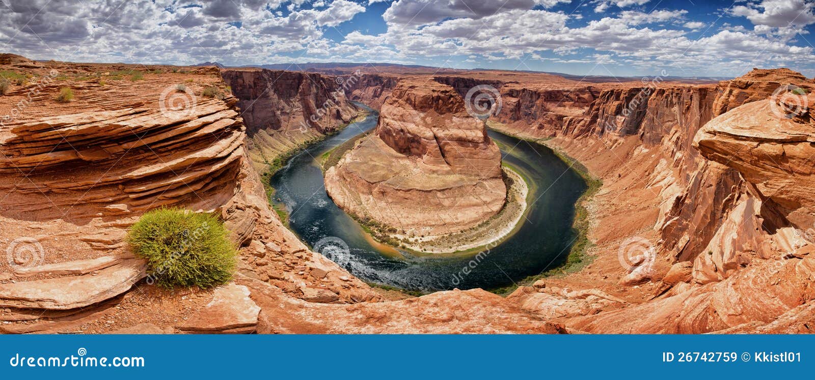 Green Bush on Horseshoe Bend Stock Image Image of rosk, height 26742759