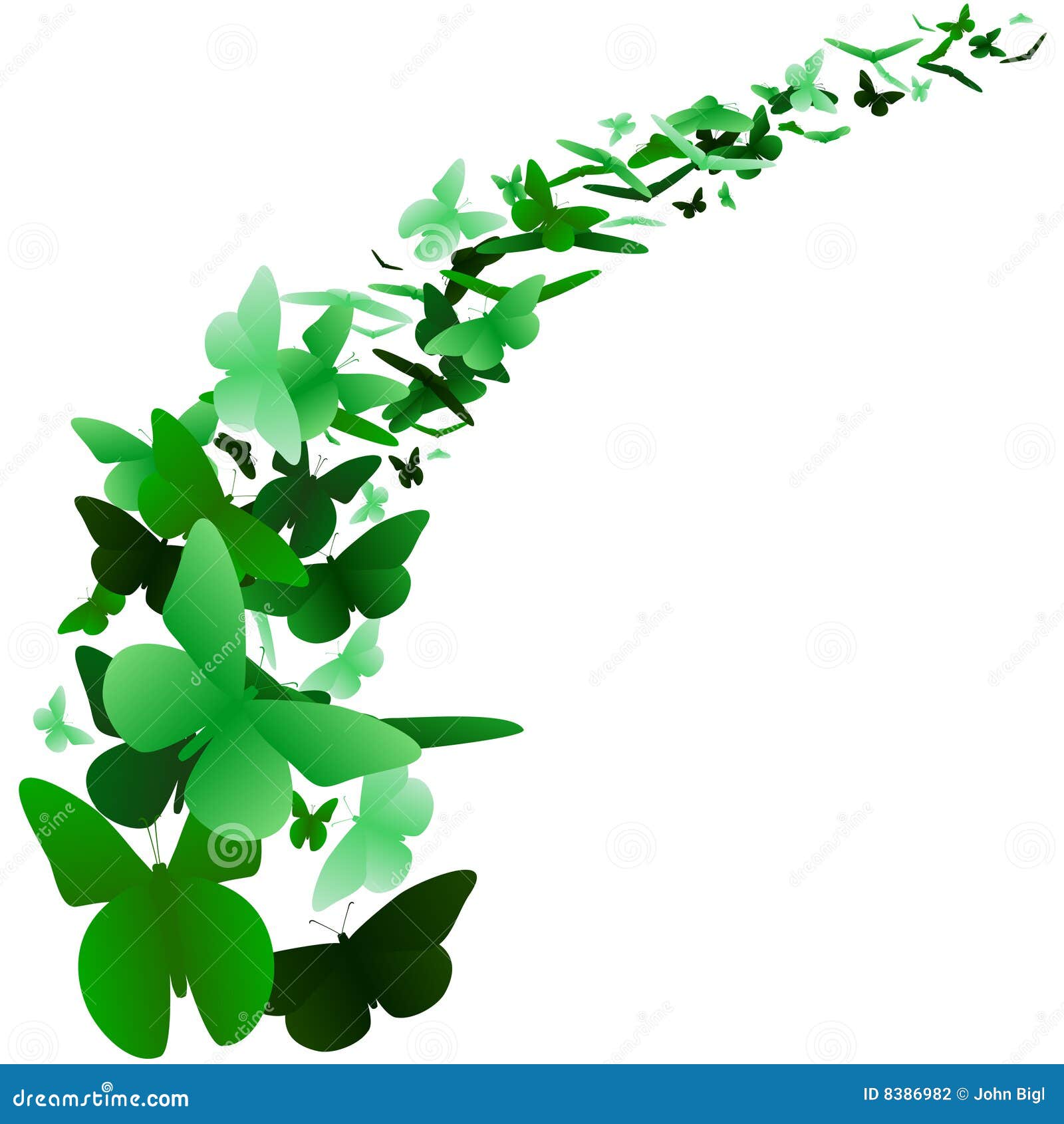 Green butterfly background stock vector. Illustration of background -  8386982