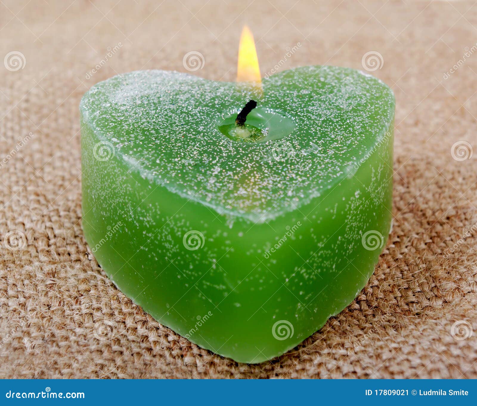 Green candle. stock image. Image of celebration, burning 17809021