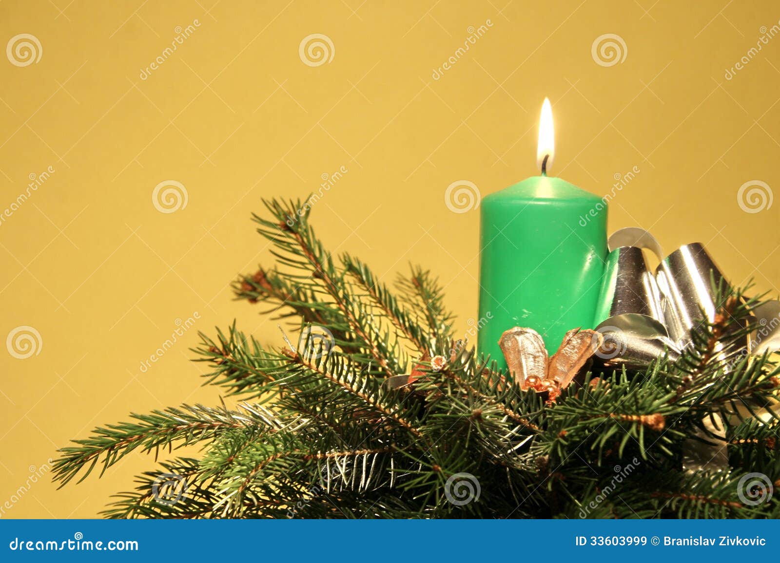Green Candle Greeting Card Ikebana Stock Image Image of light, house 33603999