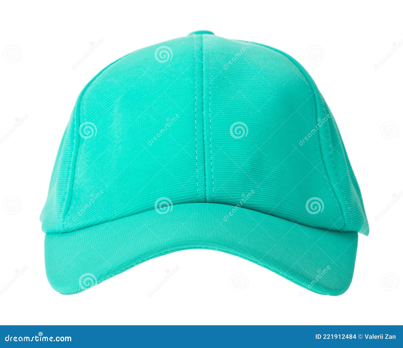 Green Cap, Baseball Cap Isolated on White Background Stock Photo ...