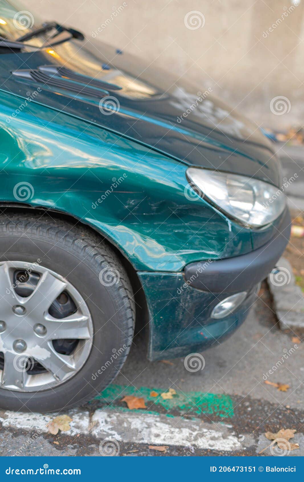Green Car Crash stock image. Image of transport, bender 206473151