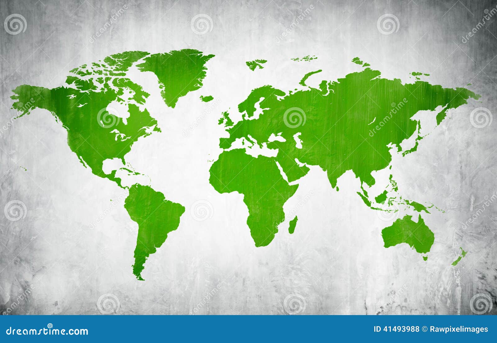 green cartography of the world in a white background