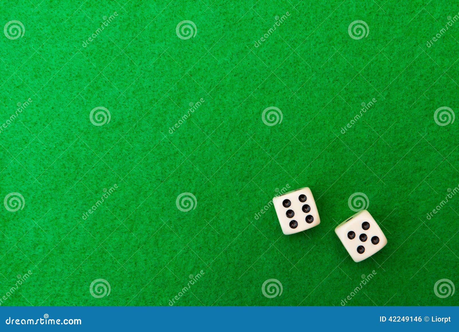 Green Casino Table with Dice Stock Photo Image of entertainment, green 42249146