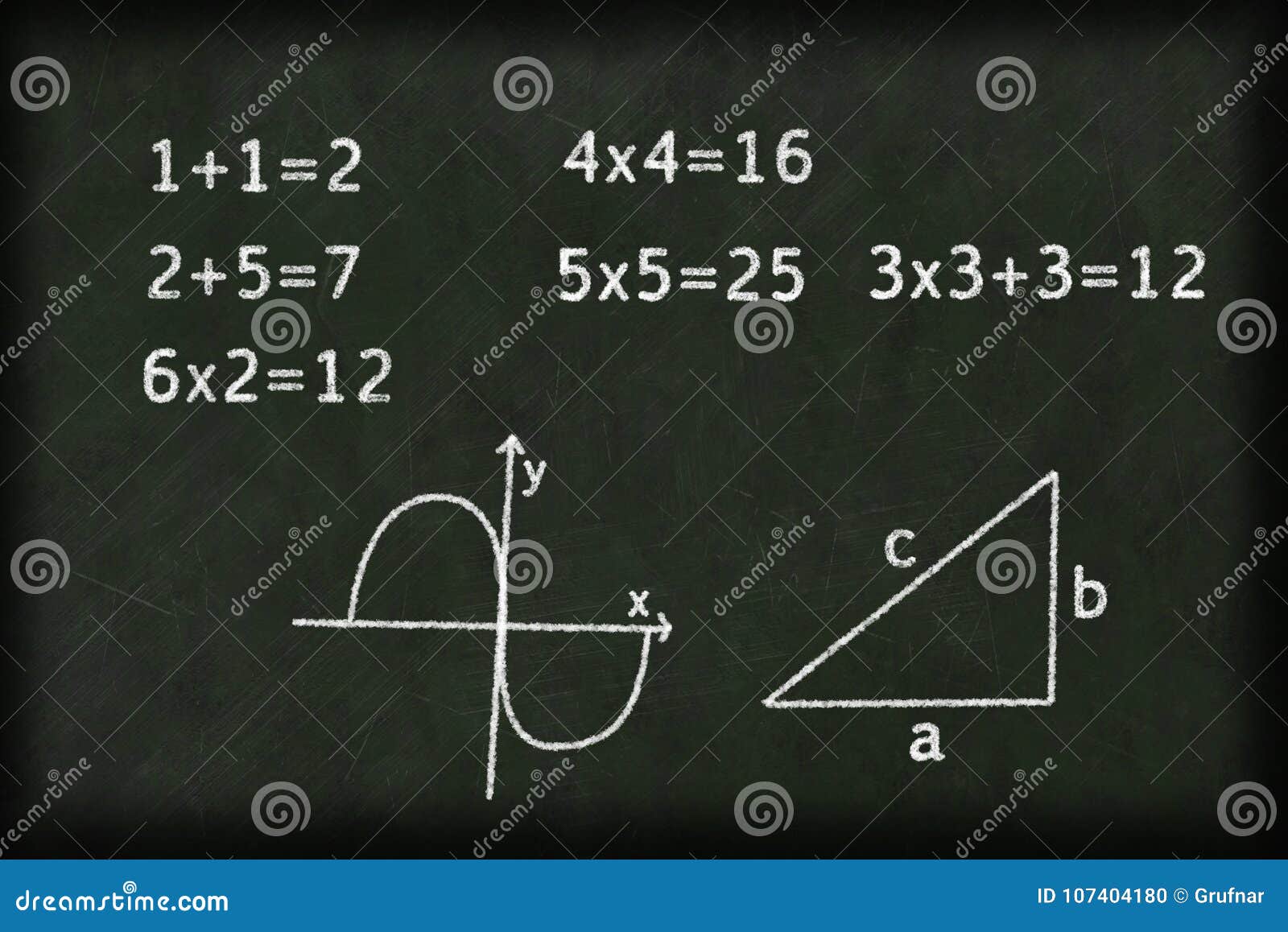 Green Chalkboard with Writing on it Stock Illustration Illustration