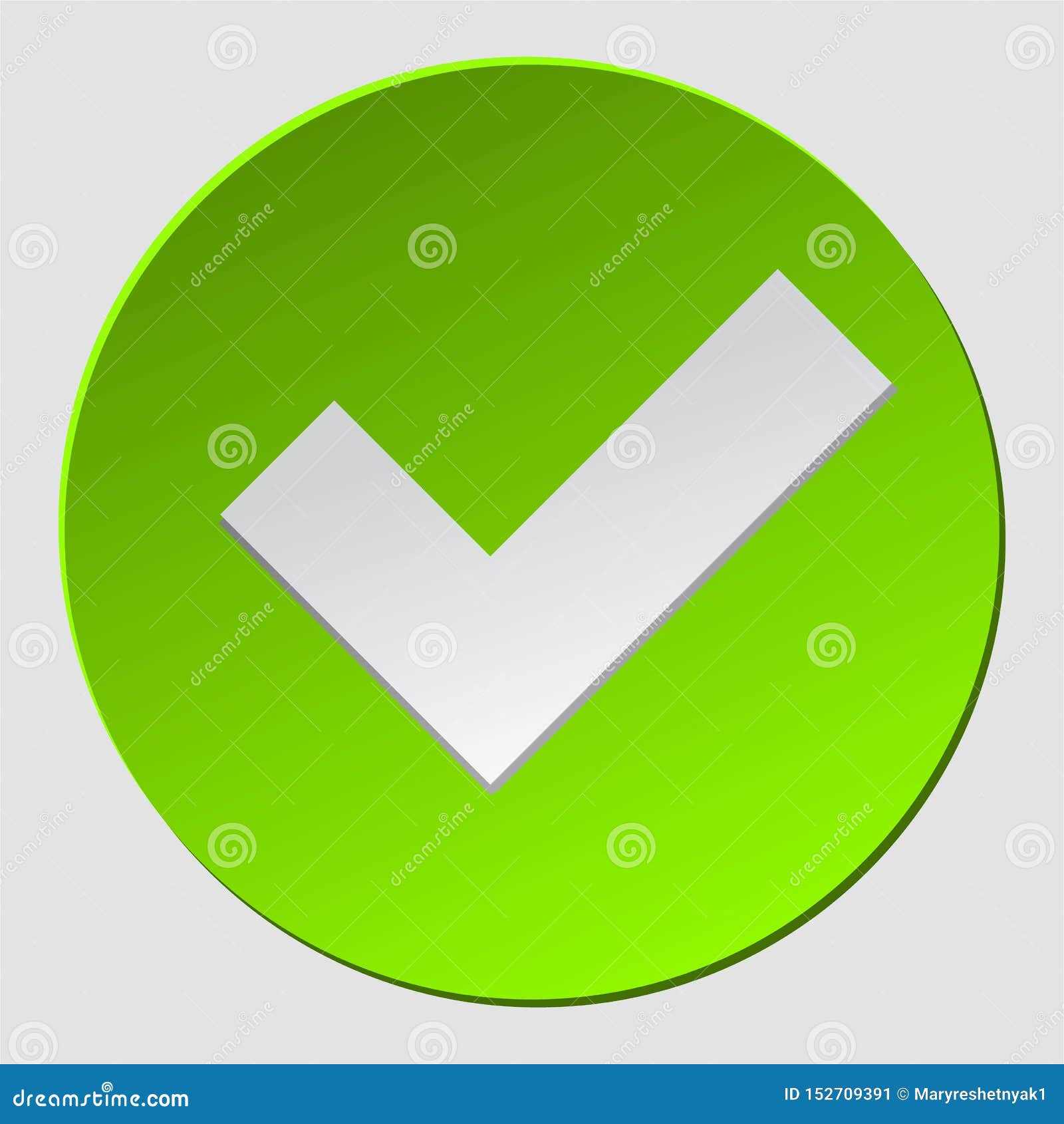 Green Check in Circle. Check Mark Sign Approved. Ok, Yes Icon ...
