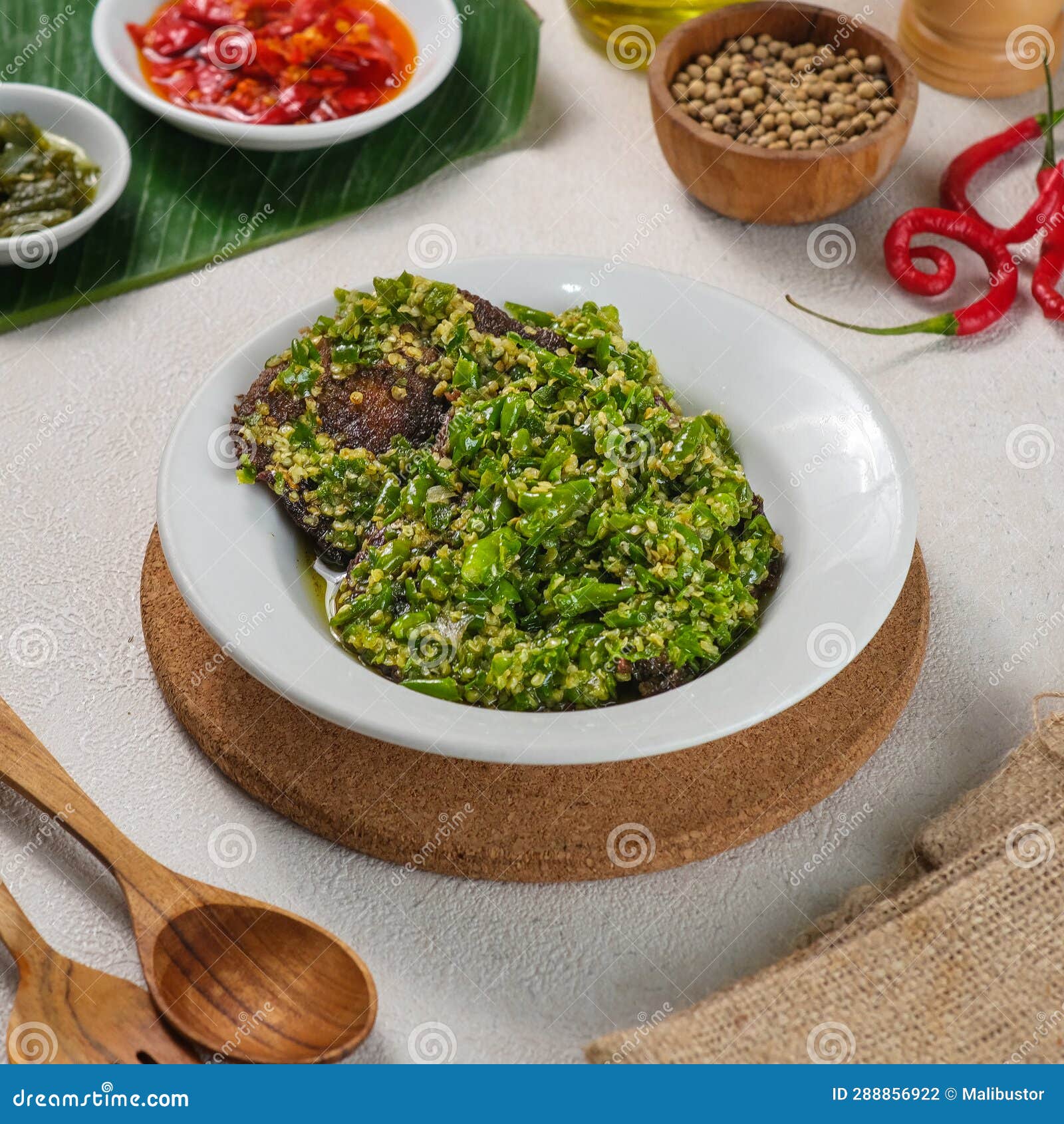 Green Chili Stirfried Meat Stock Photo Image of chili, meat 288856922