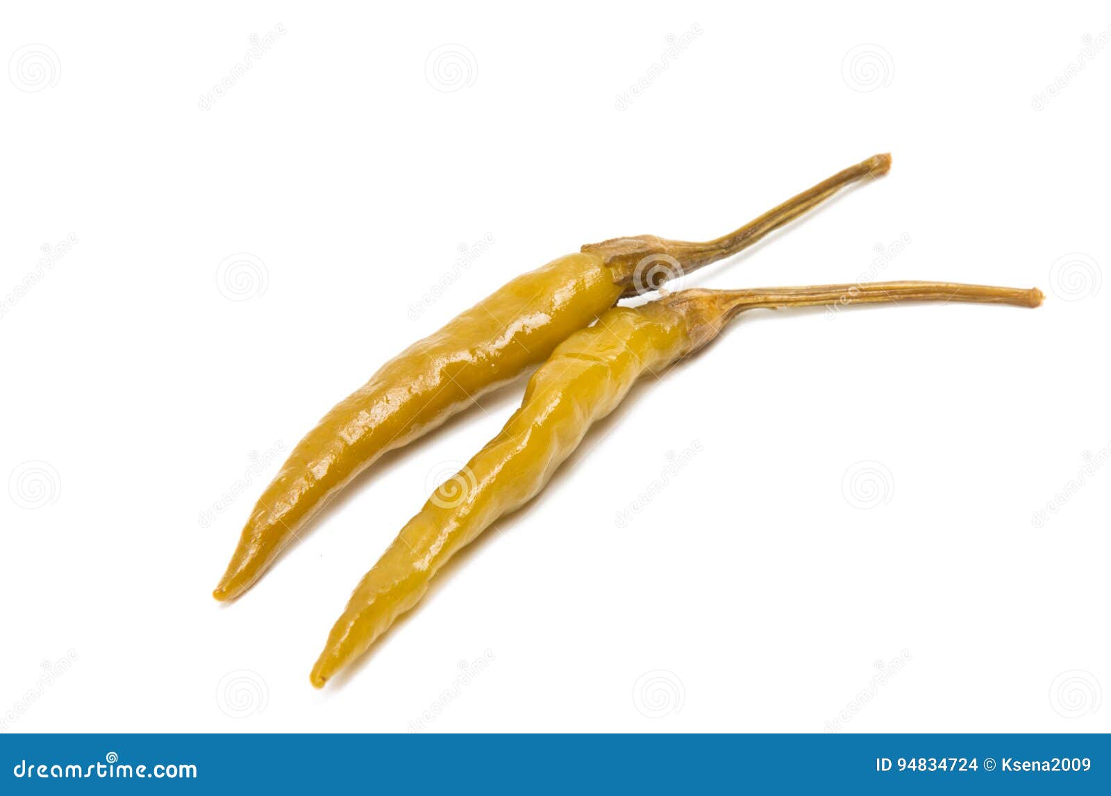 Green Chilli Pepper Pickled Isolated Stock Photo Image of homemade