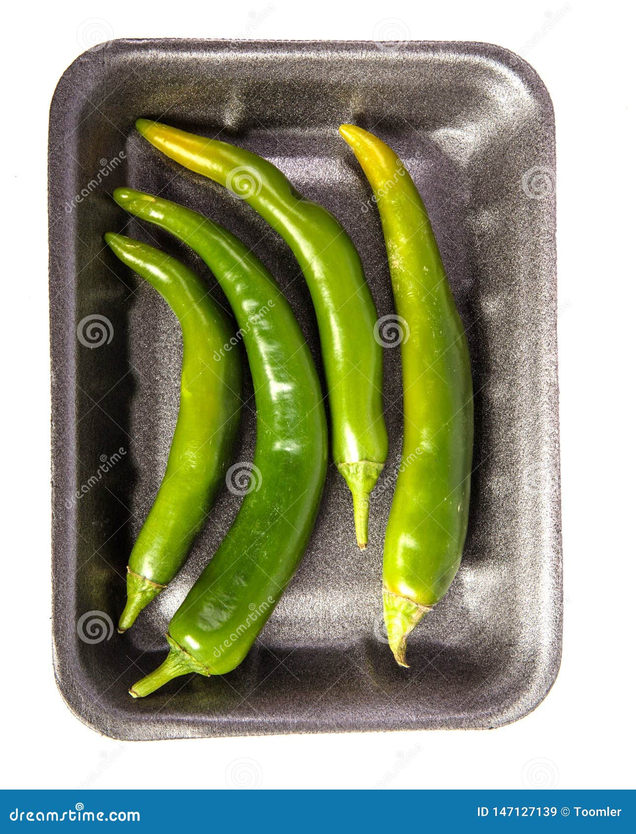 Download Green Chilli Peppers In A Plastic Black Tray On A White Stock Image Image Of Organic Tray 147127139 Yellowimages Mockups