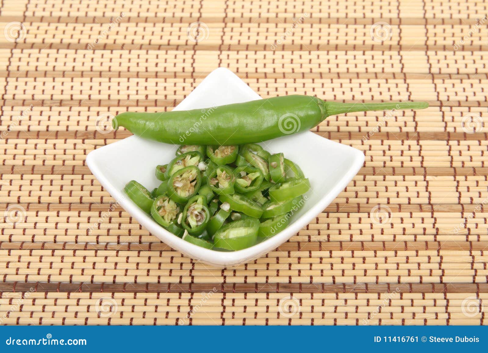 Green Chilli, Whole and Chopped Stock Image Image of bowl, paprika