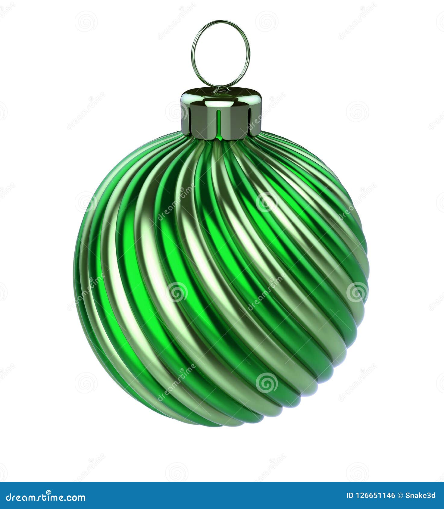 Green Christmas Ball Decoration Closeup Decor Stock Illustration ...
