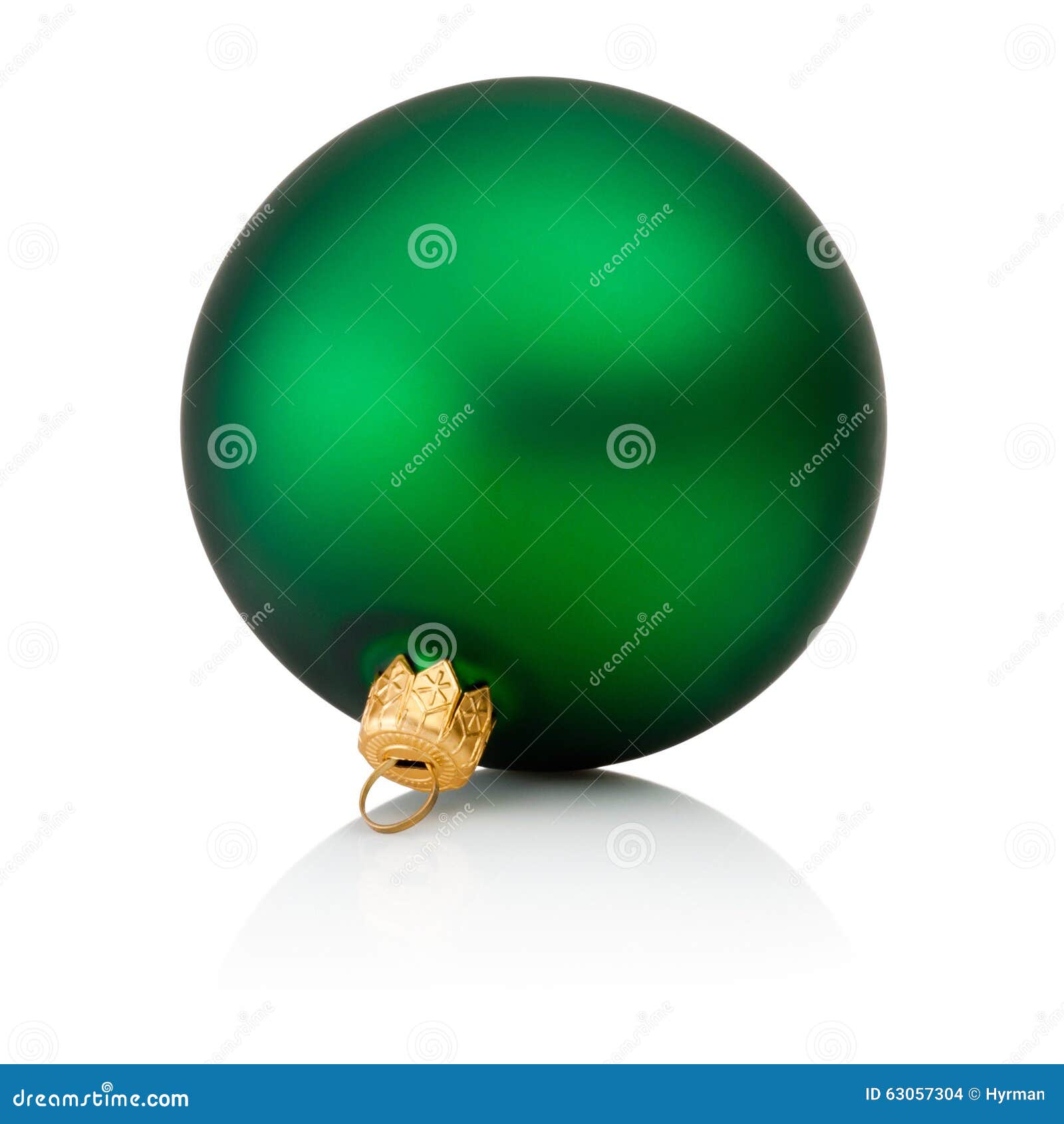 Green Christmas Ball Isolated on White Background Stock Photo - Image ...