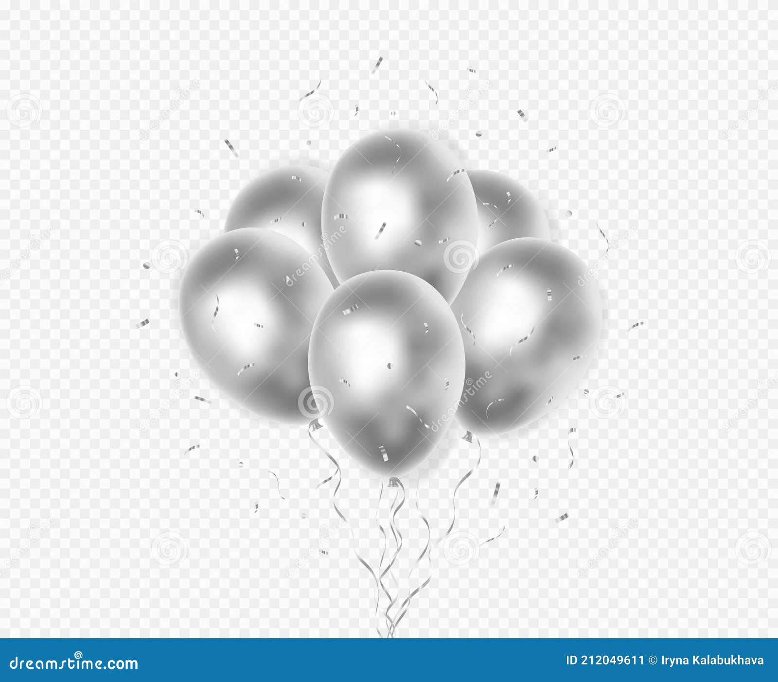 Silver Balloon Font. Balloon Typography Nobility