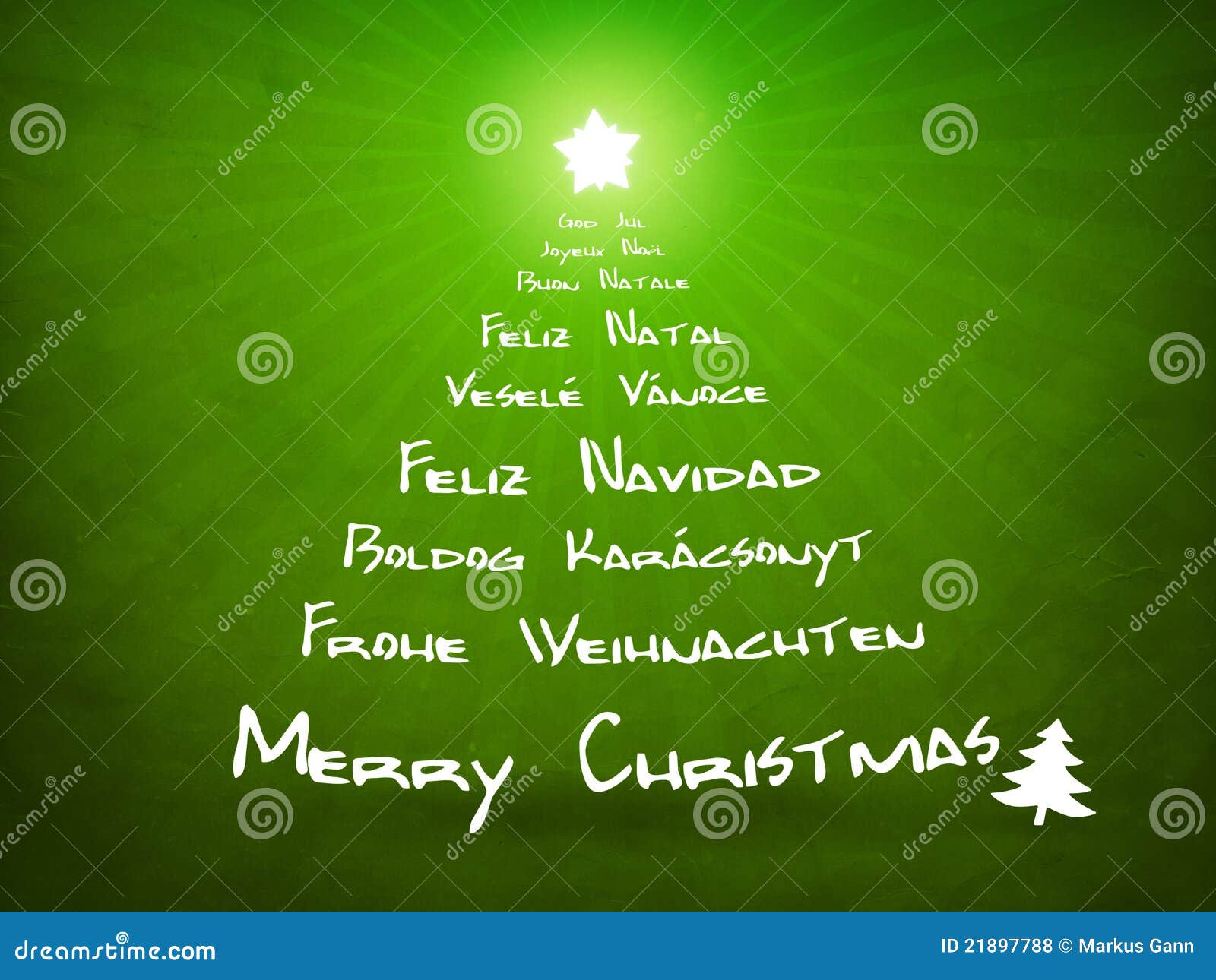 Green christmas card stock illustration. Image of foreign 
