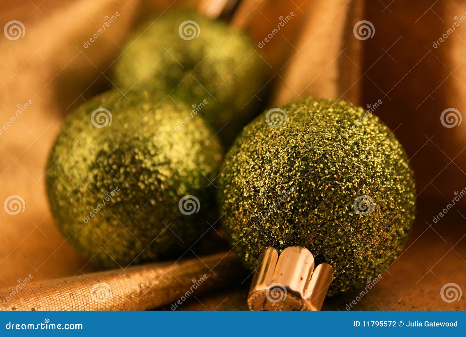 Green Christmas Ornaments stock photo. Image of christmas - 11795572