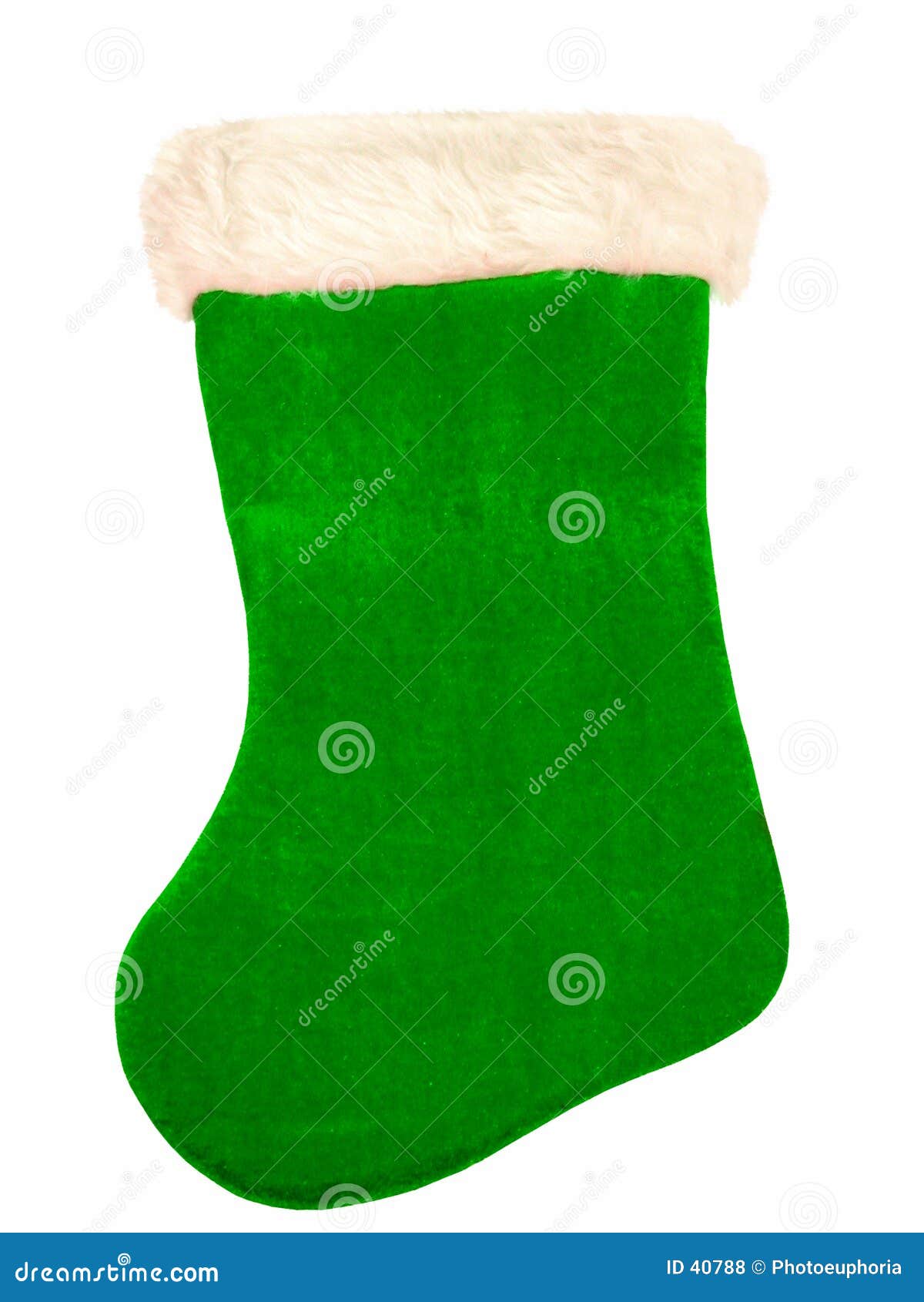 Green Christmas Stocking stock photo. Image of tradition 40788