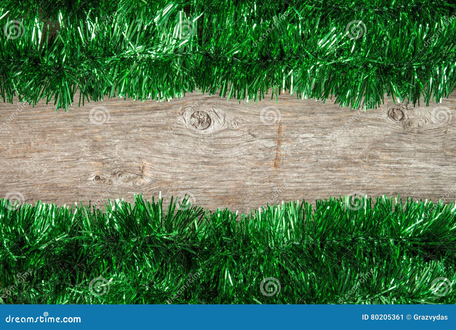 Green Christmas Tinsel Frame Stock Image Image of background