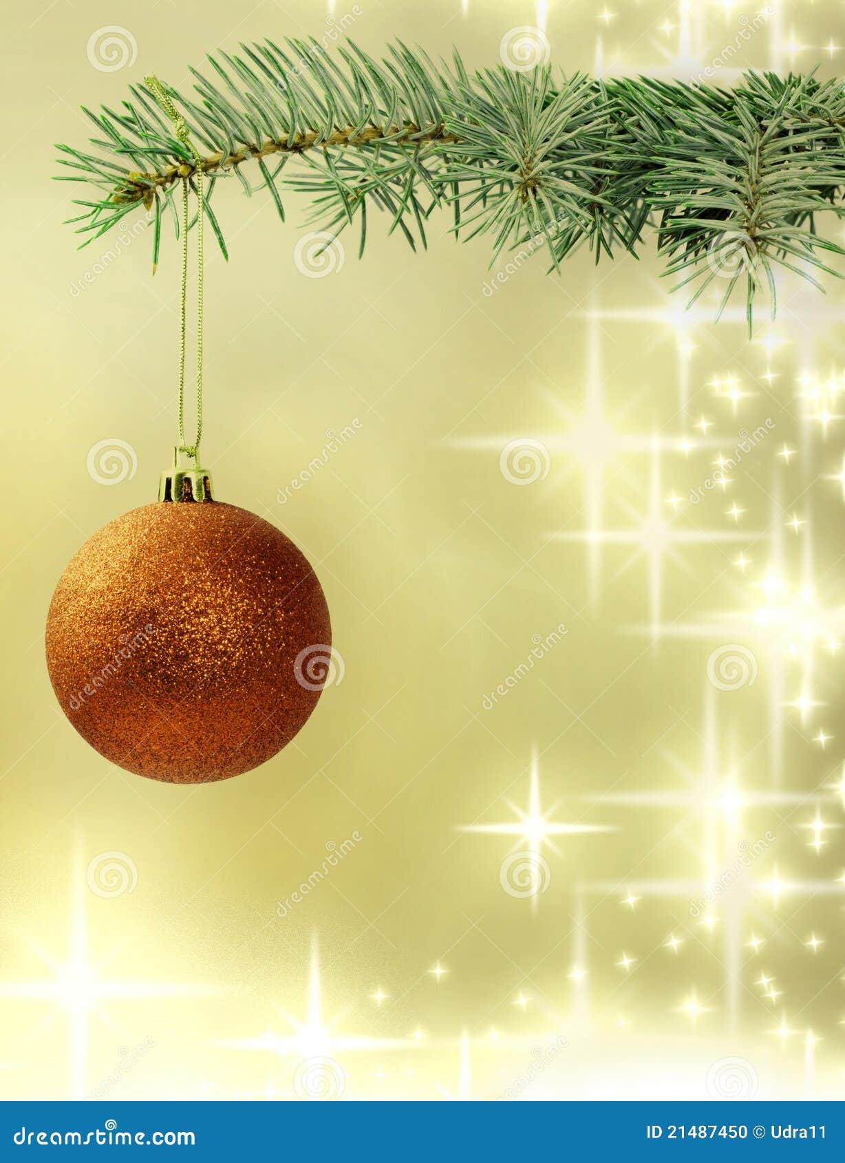Green Christmas Tree with Baubles Stock Photo Image of bokeh, design