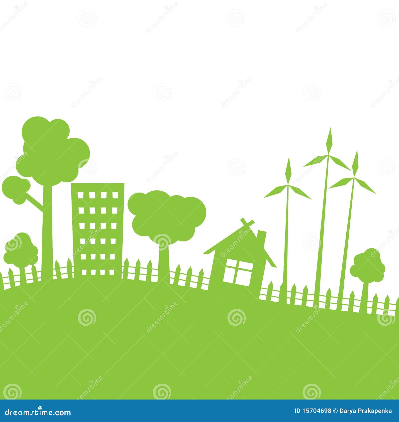 Green City. Vector Illustration Stock Vector - Illustration of conservation, design: 15704698 Green City. Vector Illustration Stock Vector - Illustration of conservation, design: 15704698