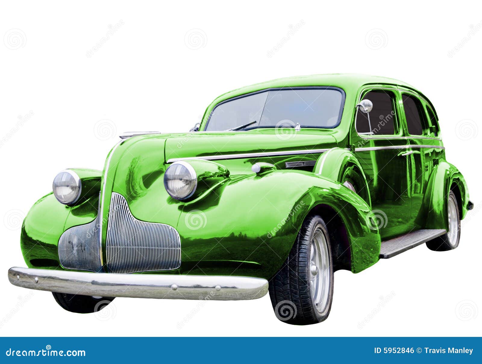 Green Classic Car stock photo. Image of classic, shiny 5952846