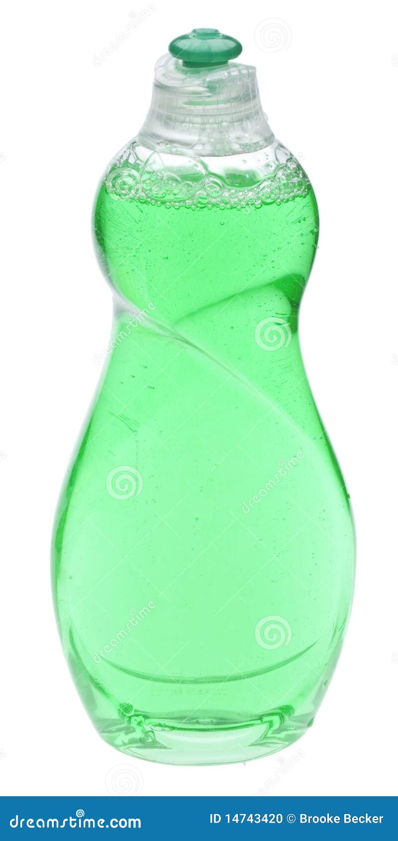 Green Cleaning Bottle stock photo. Image of liquid, white 14743420