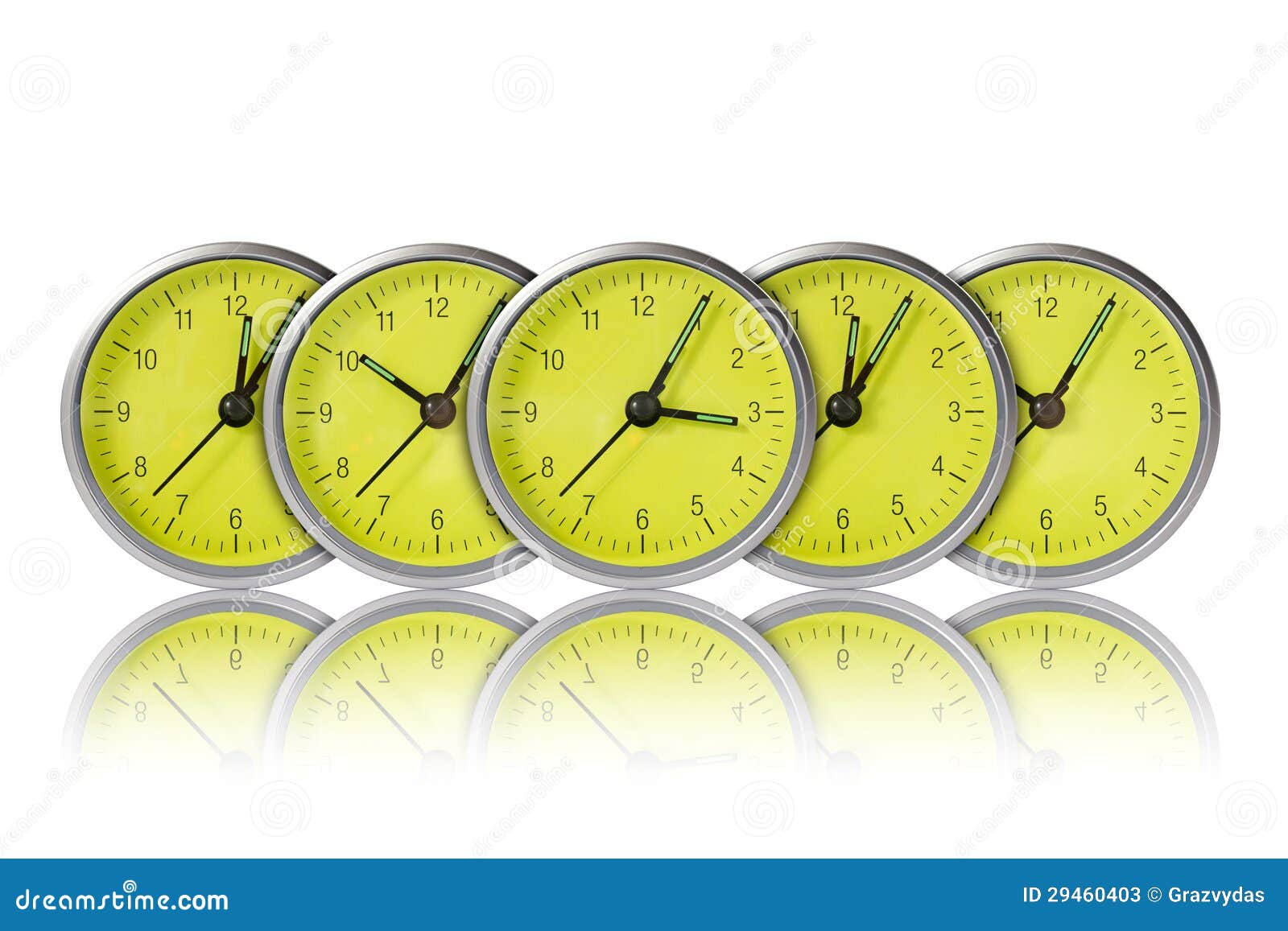 Green clocks stock image. Image of green, concepts, number 29460403